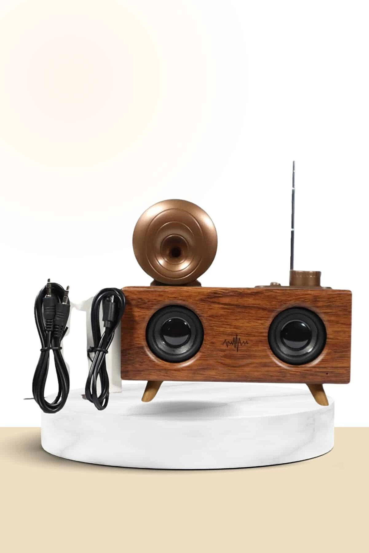 Nostalji̇k Radyo Bluetooth Bağlantılı Şarjlı Yüksek Ses Kali̇teli̇
