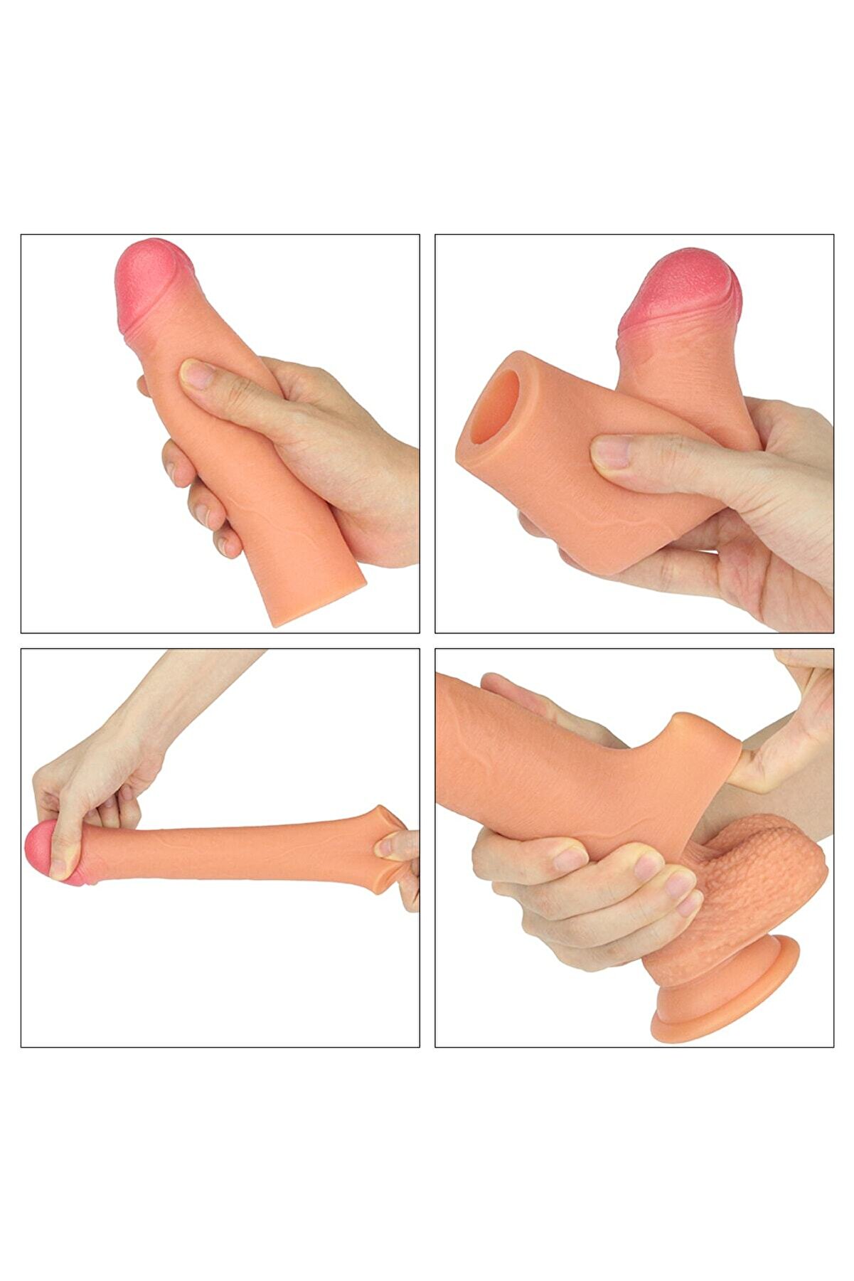 Erox Ori̇gi̇nal L&uuml;ks Lovetoy Revoluti̇onary Nature Extender 5 Cm Uzatmalı Boğumlu Doğal Peni̇s Kılıfı Flesh