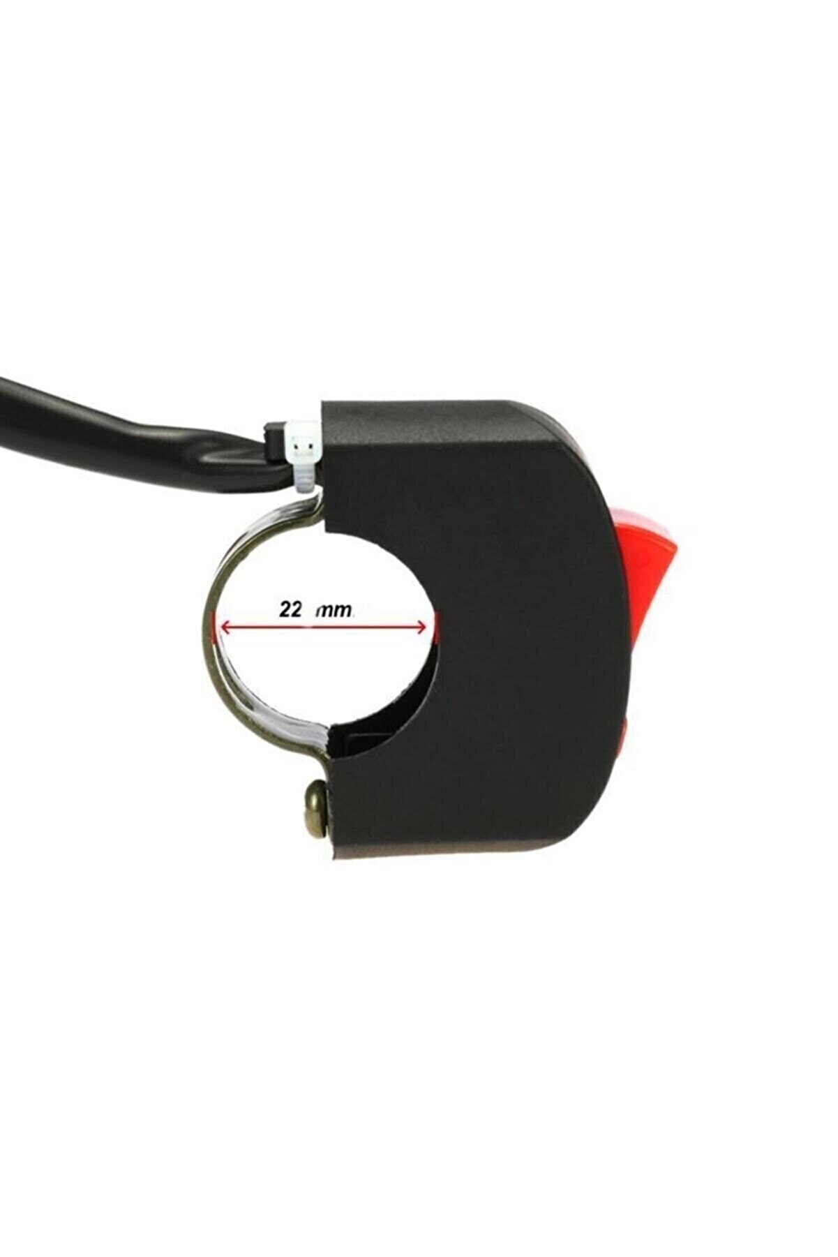 Alkan Mb Motosi̇klet Si̇s Farı A&ccedil; Kapa D&uuml;ğmesi̇ / Butonu / Kırmızı