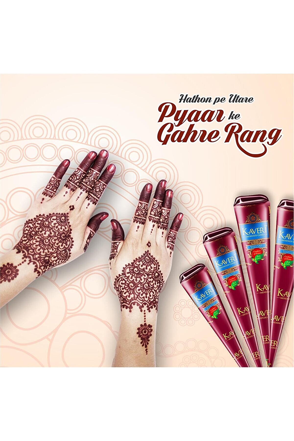 Ai̇rbrush Tattoo Kaveri̇ 12 Adet Koni̇ Gerçek Hi̇nt Kınası Rengi̇