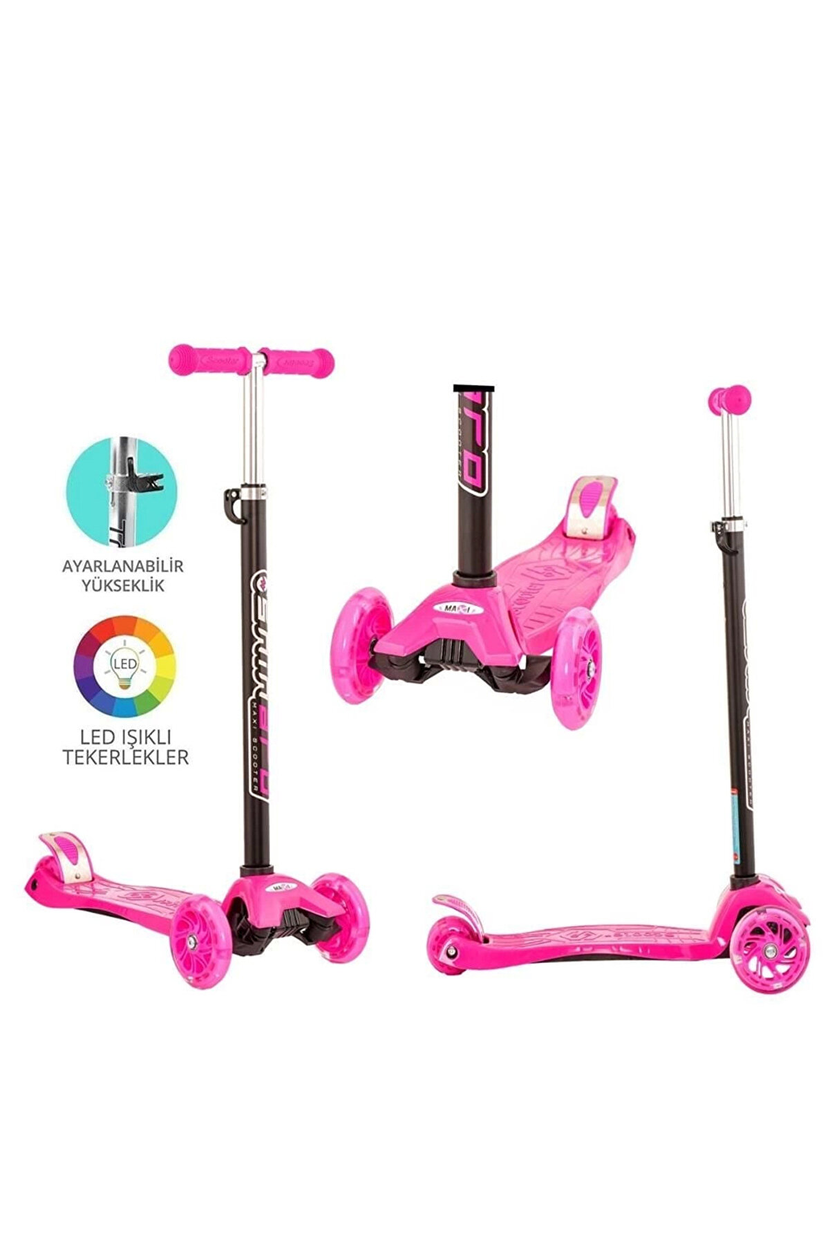 Işıklı Scooter Pembe
