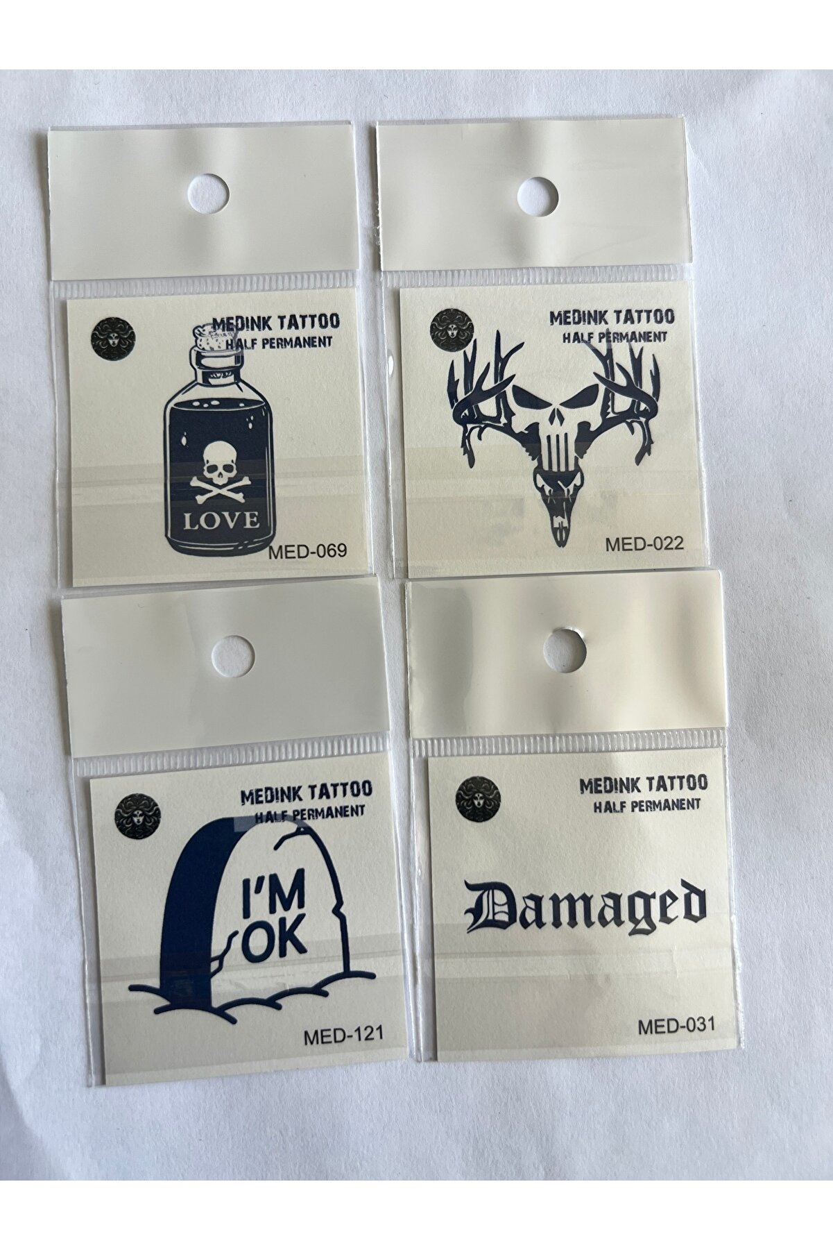 Ai̇rbrush Tattoo Kuru Kafa 4 Adet Bi̇rden Mi̇ni̇mal 3 Hafta Kalıcı Geçi̇ci̇ Dövme Seti̇