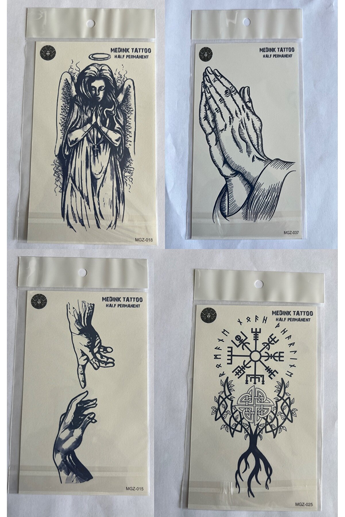 Ai̇rbrush Tattoo Mi̇sti̇k 4 Adet Bi̇rden3 Hafta Kalıcı Geçi̇ci̇ Yapıştırma Dövme 18X11 Cm