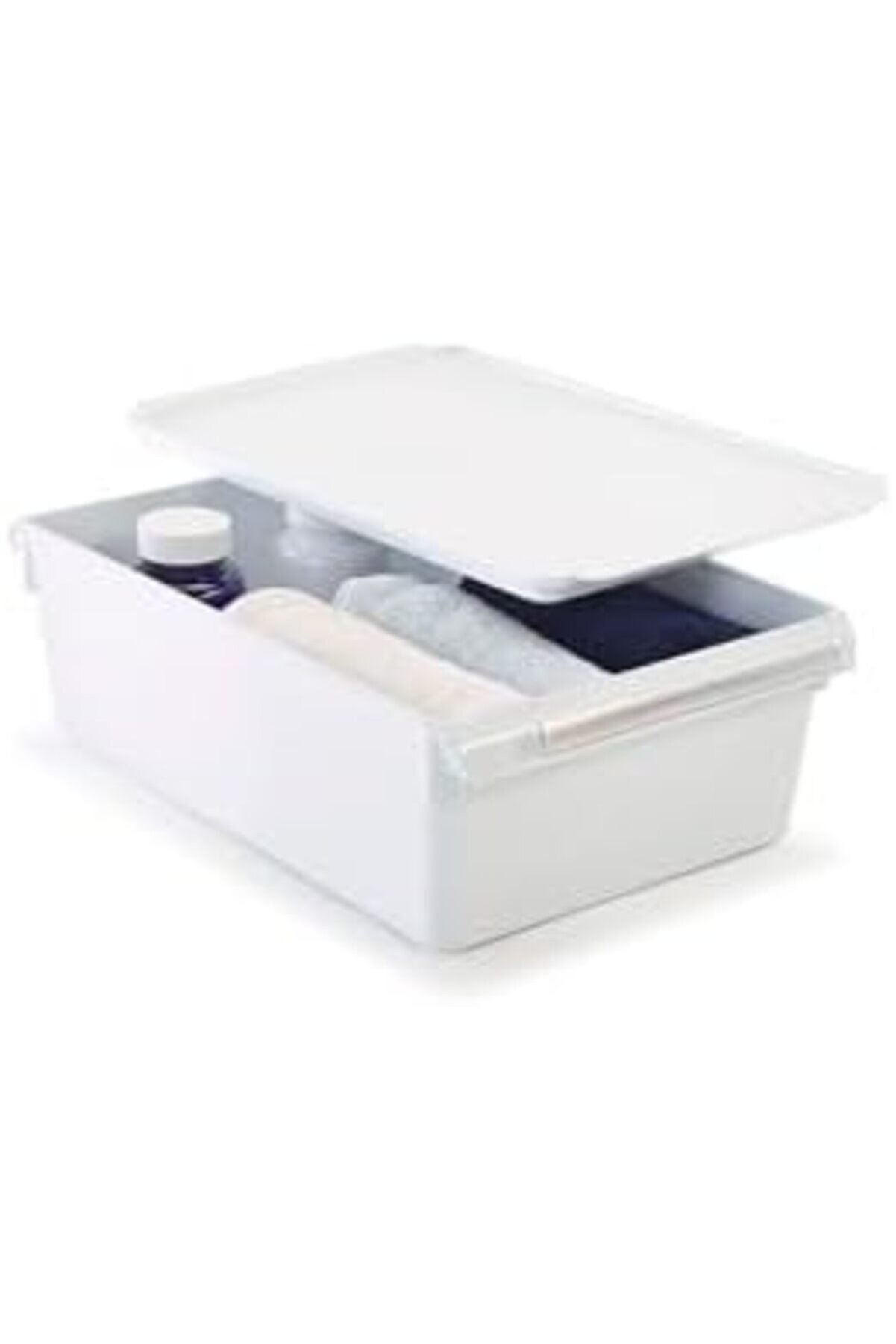 Trendymr Kapaklı Banyo Mutfak Düzenleyi̇ci̇ Raf Ps 325 * 205 * 100 Mm Beyaz M-E27-40-01K Li̇fe 117195