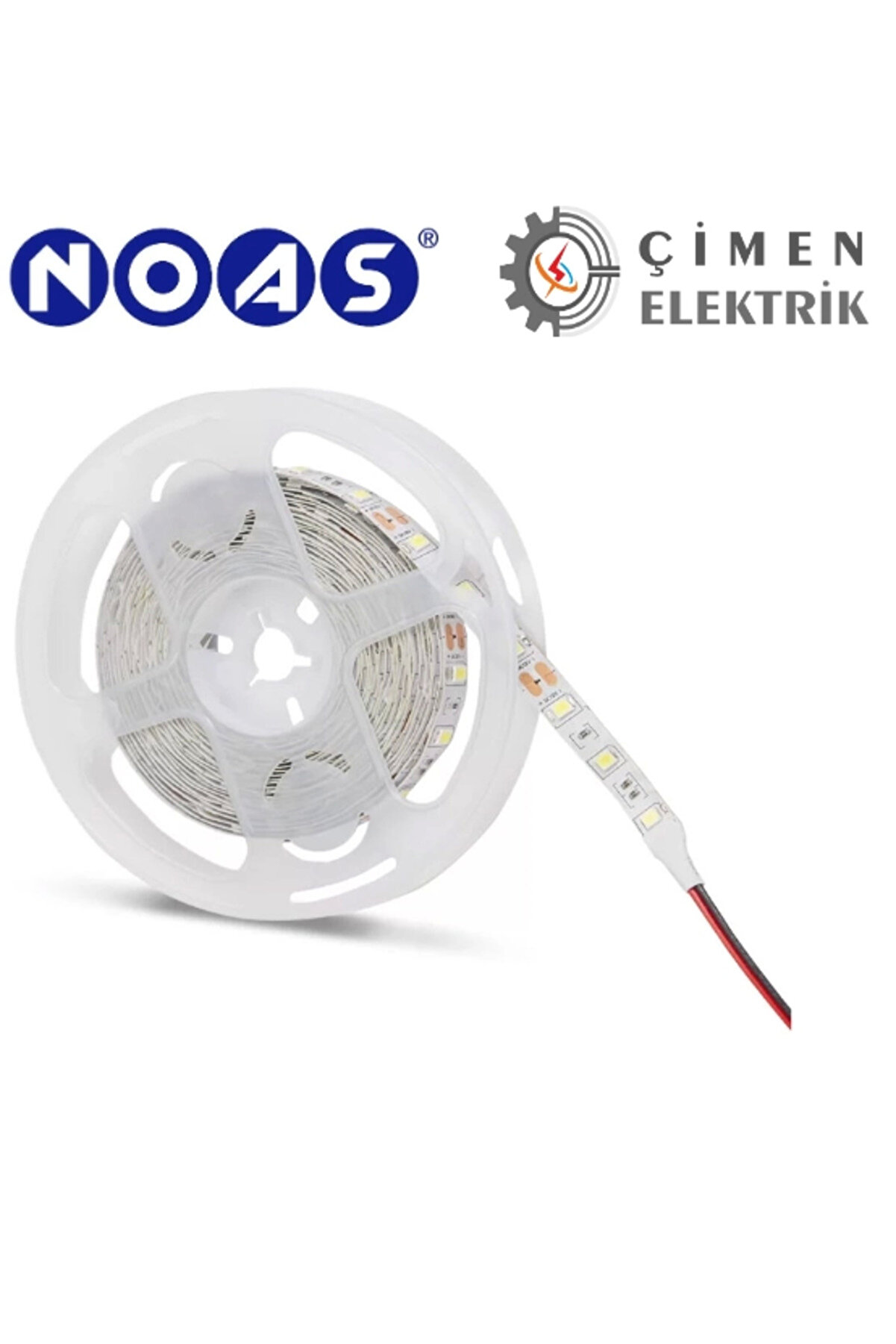 gizmurstore 5 METRE NOAS YL40 4001 İç Mekan 3 Çip 12V Şerit Led 6400K Beyaz Işık