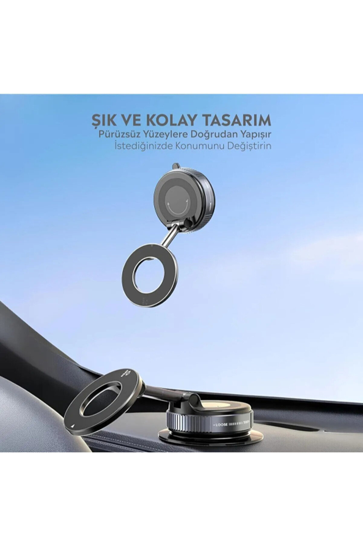 Ethab Ti̇caret Vakumlu Manyeti̇k Ara&ccedil; İ&ccedil;i̇ Telefon Tutucu