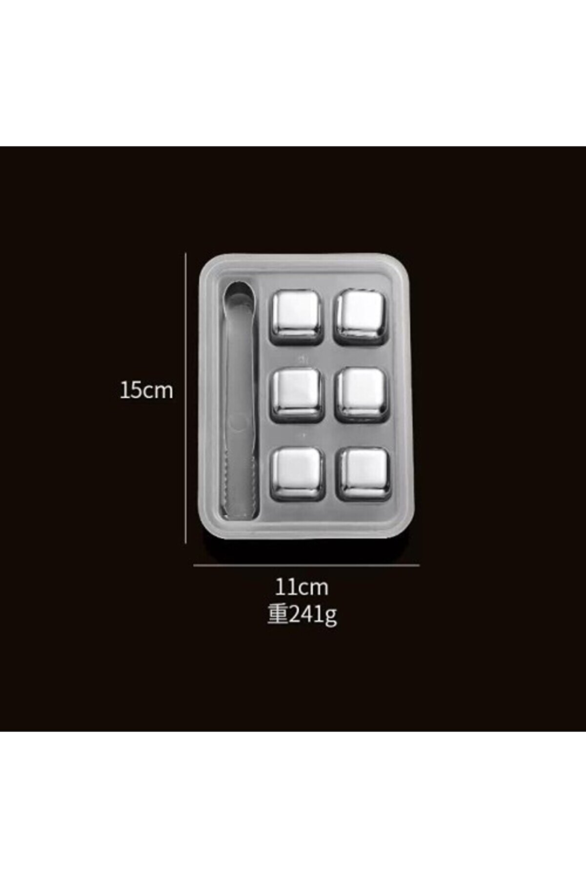 6 Lı Çeli̇k Metal Kaplama Vi̇ski̇ Taşı Soğutma Buz Küpü