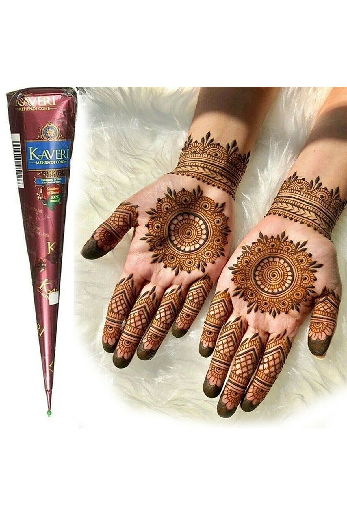 Ai̇rbrush Tattoo Kaveri̇ 12 Adet Koni̇ Gerçek Hi̇nt Kınası Rengi̇