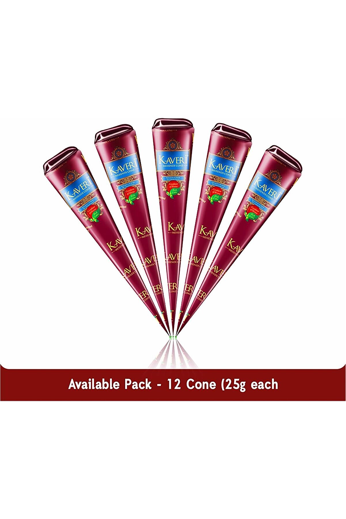 Ai̇rbrush Tattoo Kaveri̇ 12 Adet Koni̇ Gerçek Hi̇nt Kınası Rengi̇