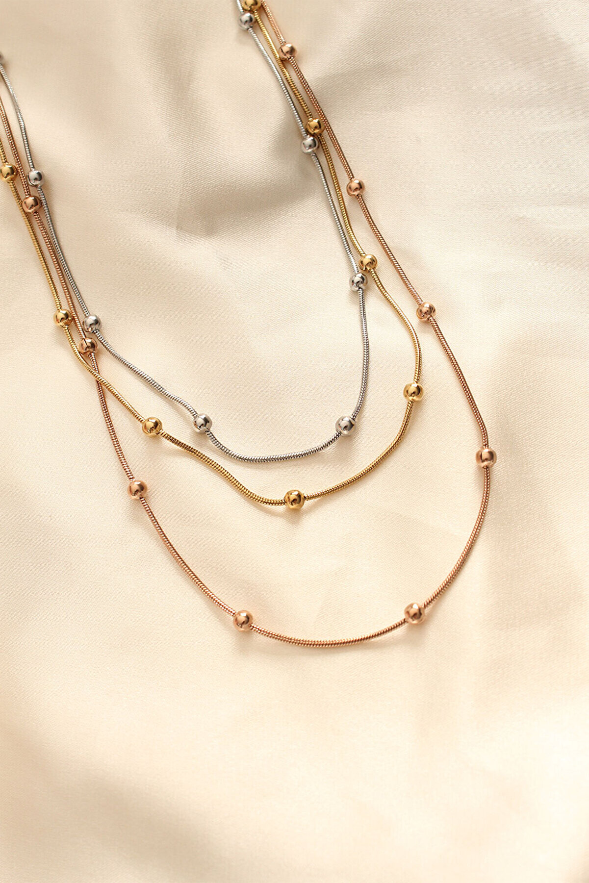 Toptan Bulurum 316L &Ccedil;elik Karışık Renkli Top&ccedil;uk Tasarımlı &Ccedil;oklu Ke