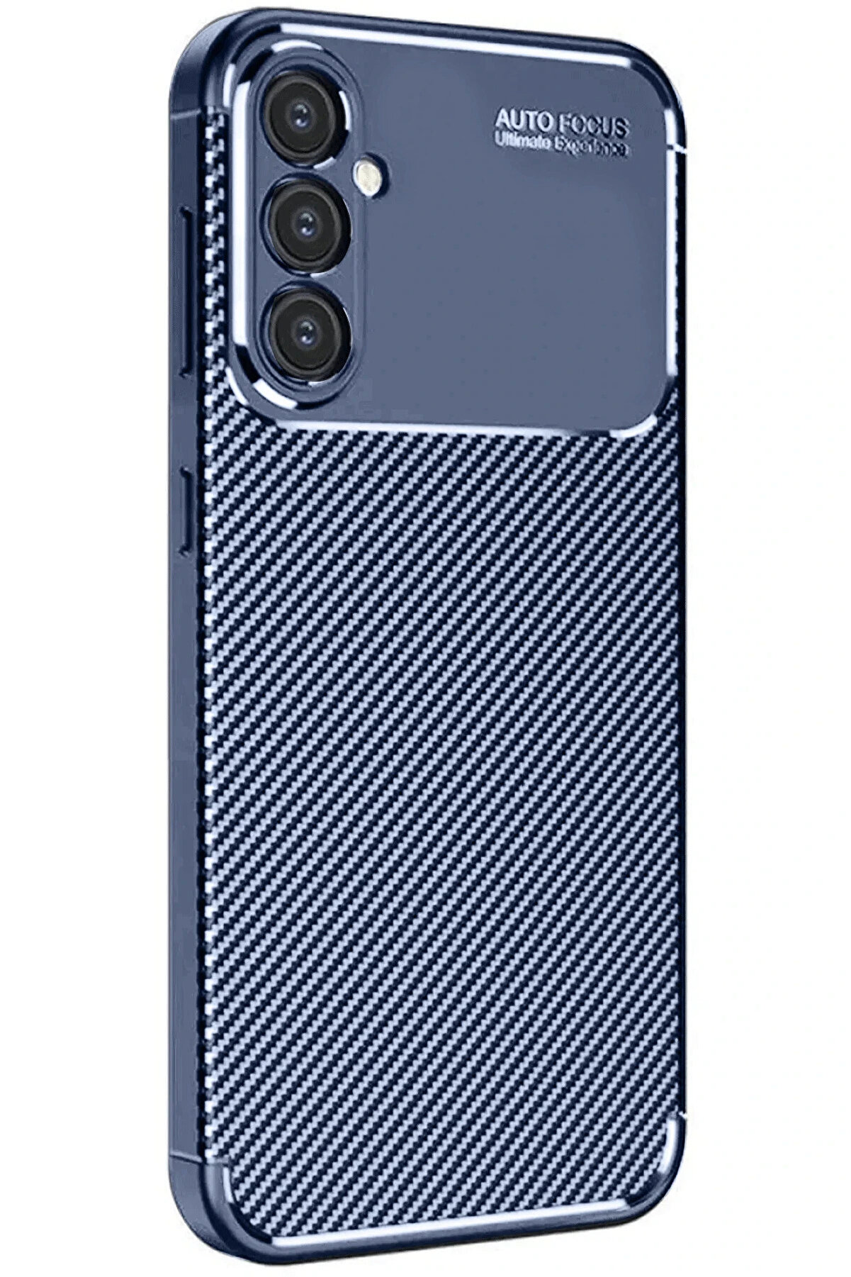 CepteToptan Samsung Galaxy S25 Plus Kılıf Auto Focus Karbon Kapak - Lacivert