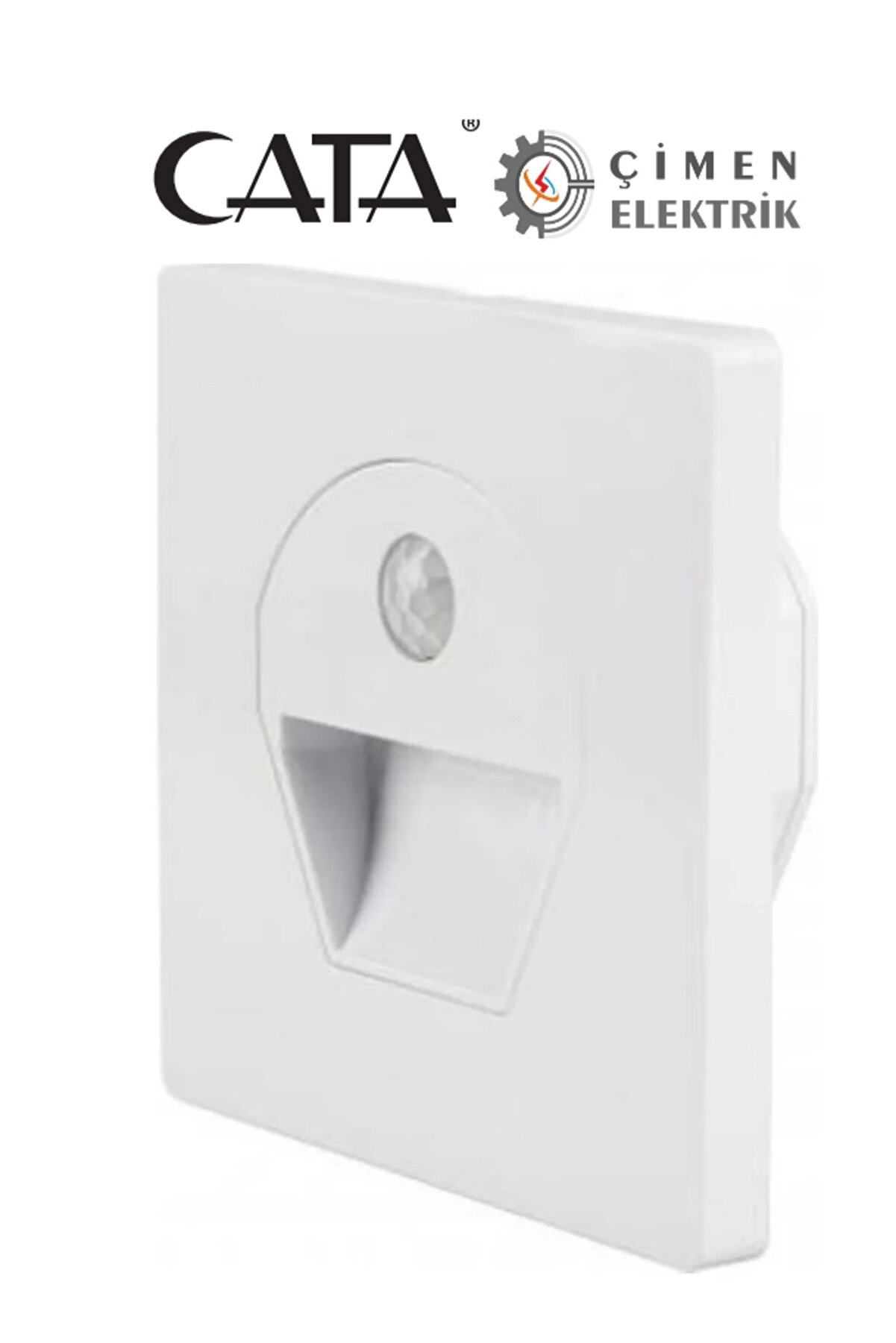 gizmurstore CATA CT 5170 1W Beyaz Kasa Sensörlü Koridor Aydınlatması 3200K Gün Işığı