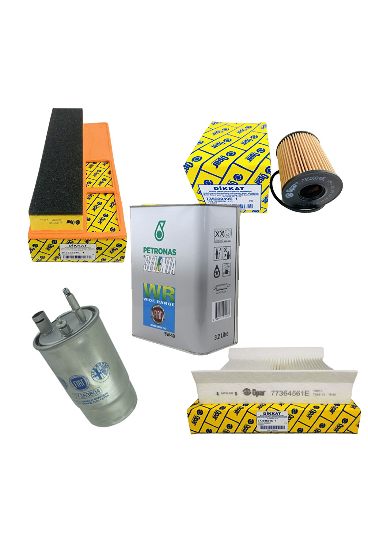 SELENIA Linea Fiorino Euro 4 1.3 Mjt Filtre Seti 5.40 Motor Yağı 2005-2012