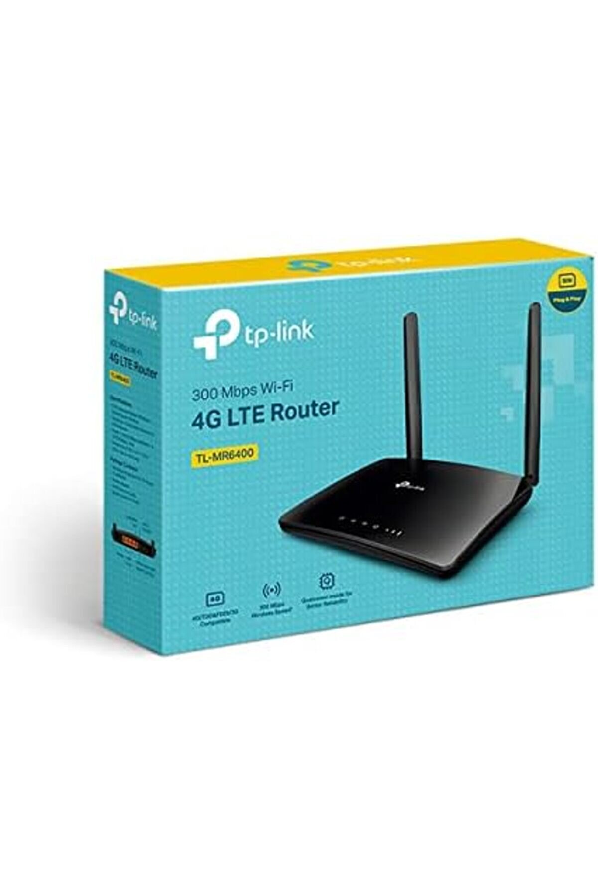 Nffastore Tl-Mr6400, N300 Mbps Kablosuz 4G Lte Router, 4G/3G Sım Yuvası, Yapılandırma Gerekti̇rmez