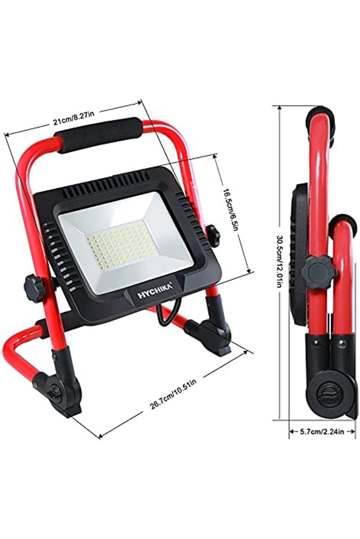 Sellbuystore Şanti̇ye Projektörü, 50 W, Hychıka Led Projektör, 5500 Lm, 6500 K, Su Geçi̇rmez Ip65