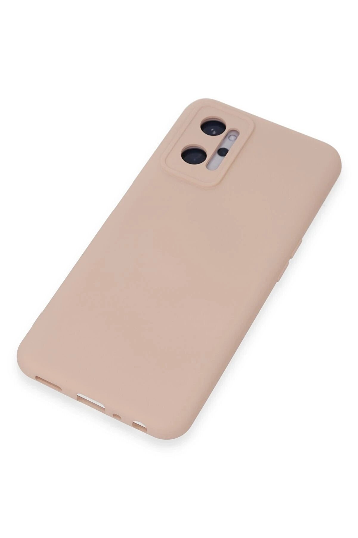 Realme 9İ 4G Kılıf Nano İçi̇ Kadi̇fe Si̇li̇kon - Pudra - Dropx7786-5949