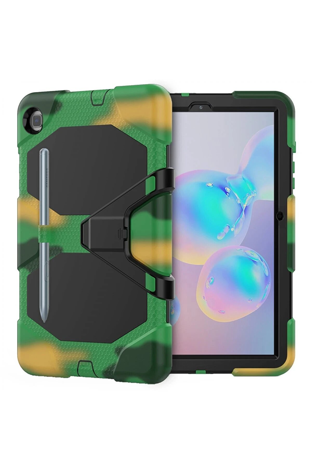 CepteToptan Samsung Galaxy Tab A7 10.4 Kılıf Griffin Tablet Kapak - Kamuflaj - DROPX3672-3626