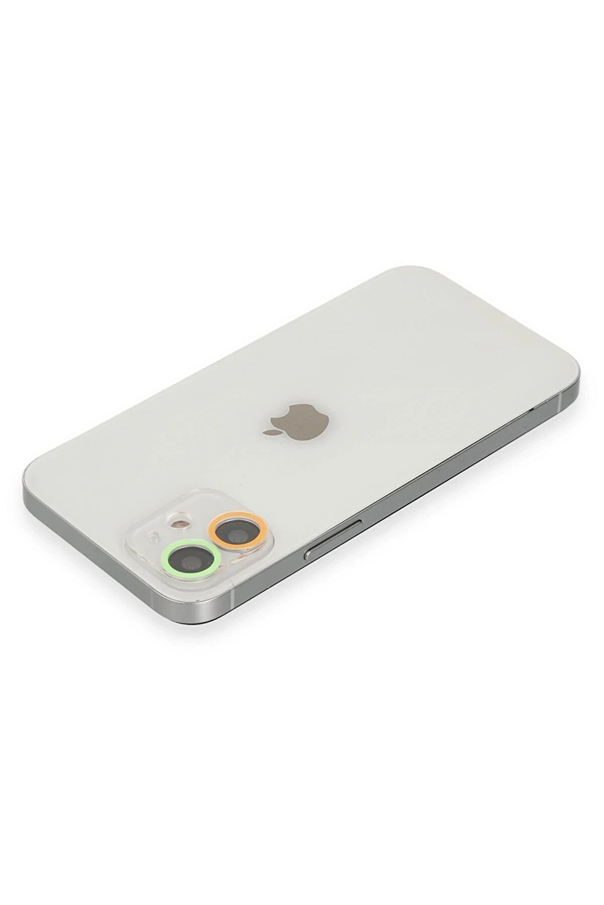 İphone 11 Renkli̇ Kamera Lens Koruma Cam - Turuncu-Yeşi̇l - Dropx4934-8758
