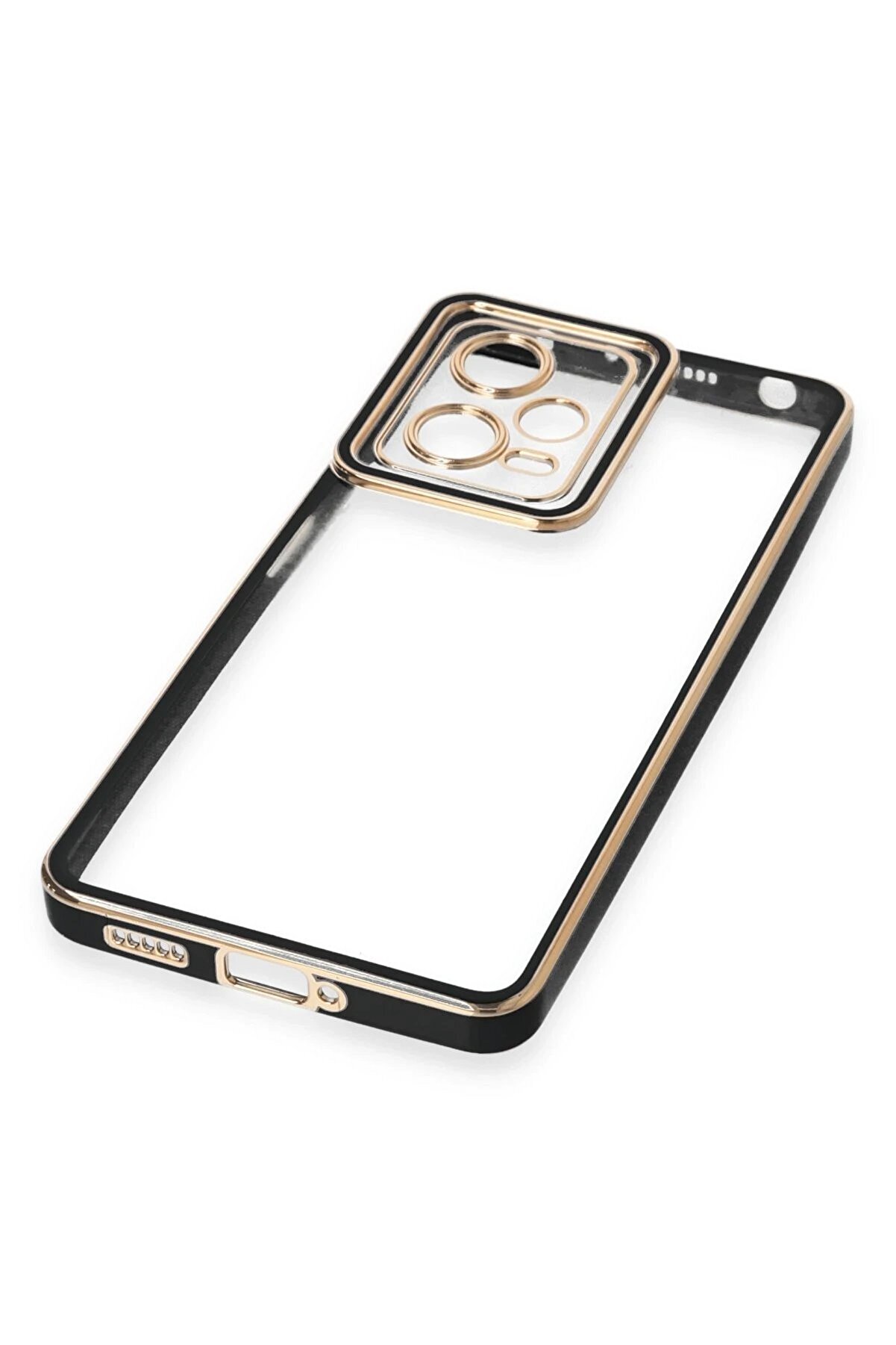 Xi̇aomi̇ Redmi̇ Note 12 5G Kılıf Li̇va Lens Si̇li̇kon - Si̇yah - Dropx7160-8468