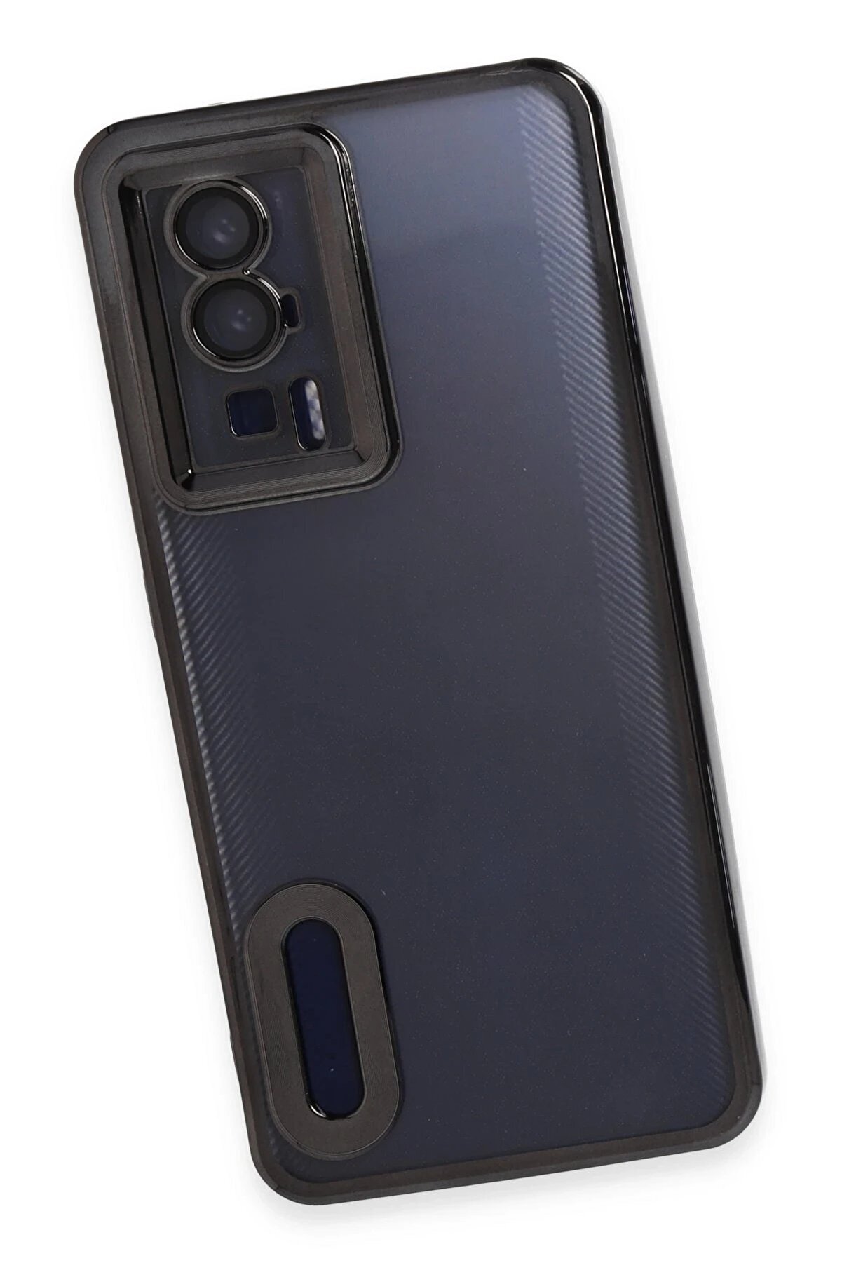 Xi̇aomi̇ Poco F5 Pro Kılıf Slot Si̇li̇kon - Si̇yah - Dropx4447-8193