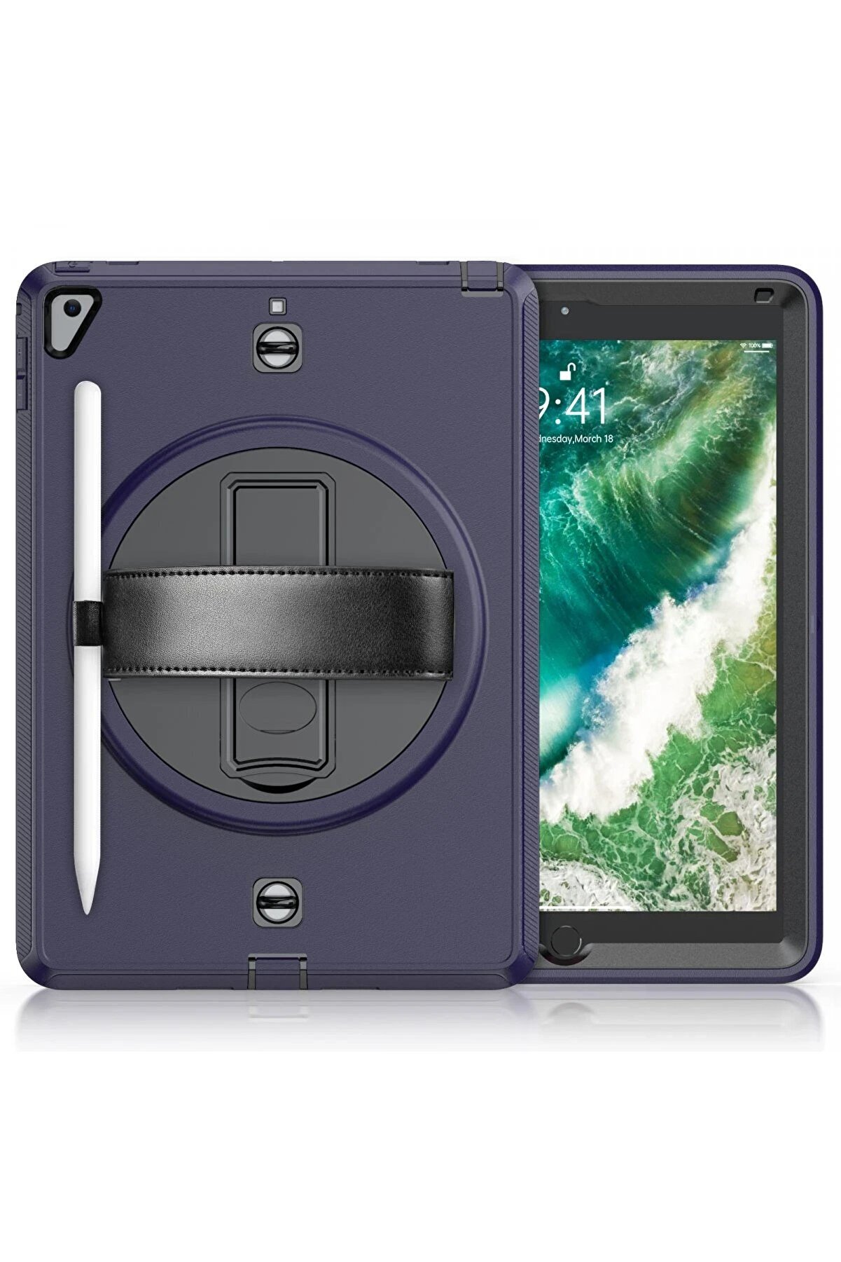 İpad 5 Ai̇r 9.7 Kılıf Strap-C Otterbox Tablet Kapak - Laci̇vert - Dropx8041-2153
