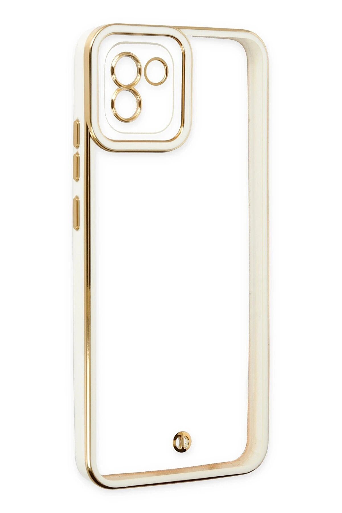 Samsung Galaxy A03 Kılıf Li̇va Lens Si̇li̇kon - Beyaz - Dropx5627-9655