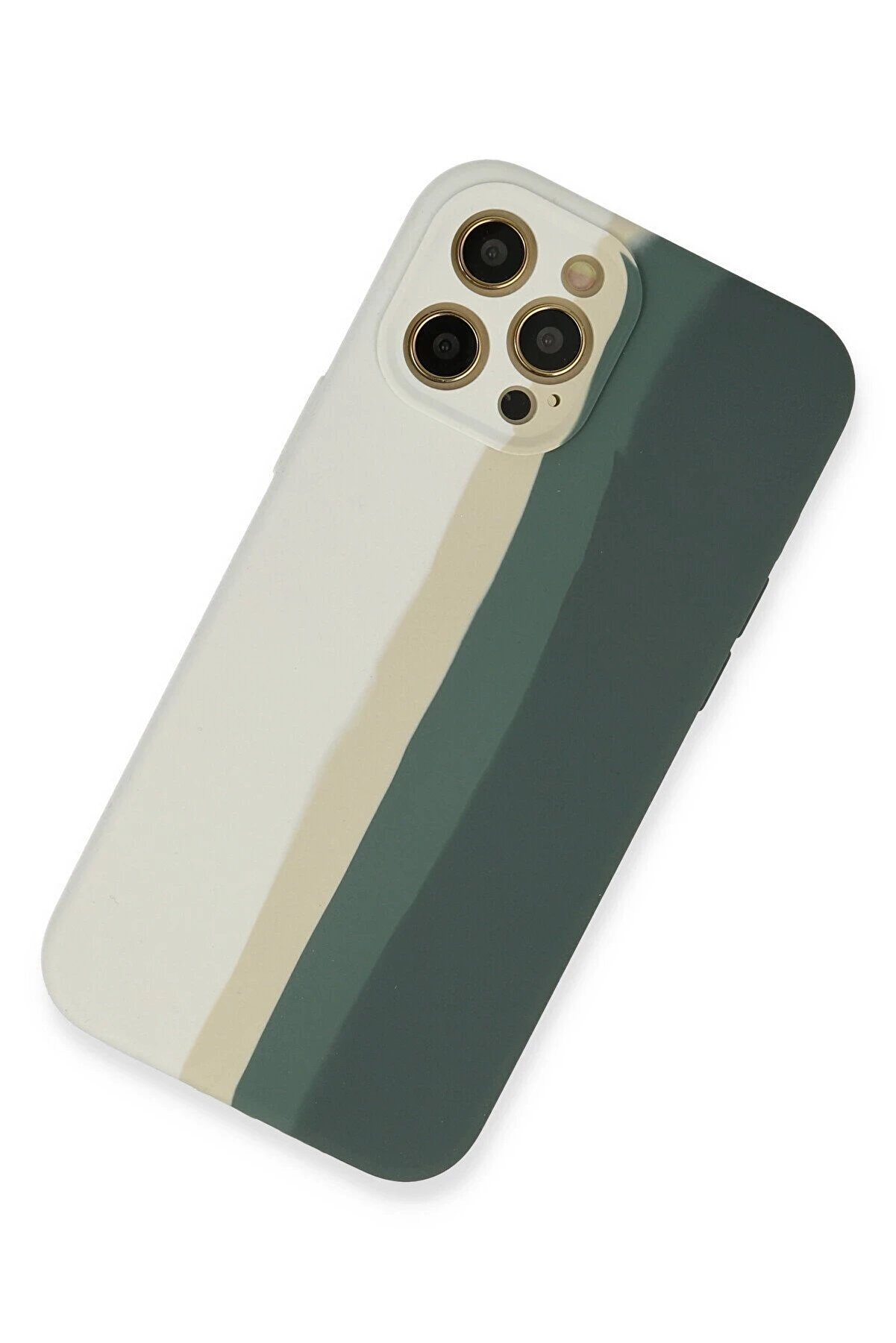 İphone 12 Pro Kılıf Ebruli̇ Lansman Si̇li̇kon - Beyaz-Gri̇ - Dropx3488-7294