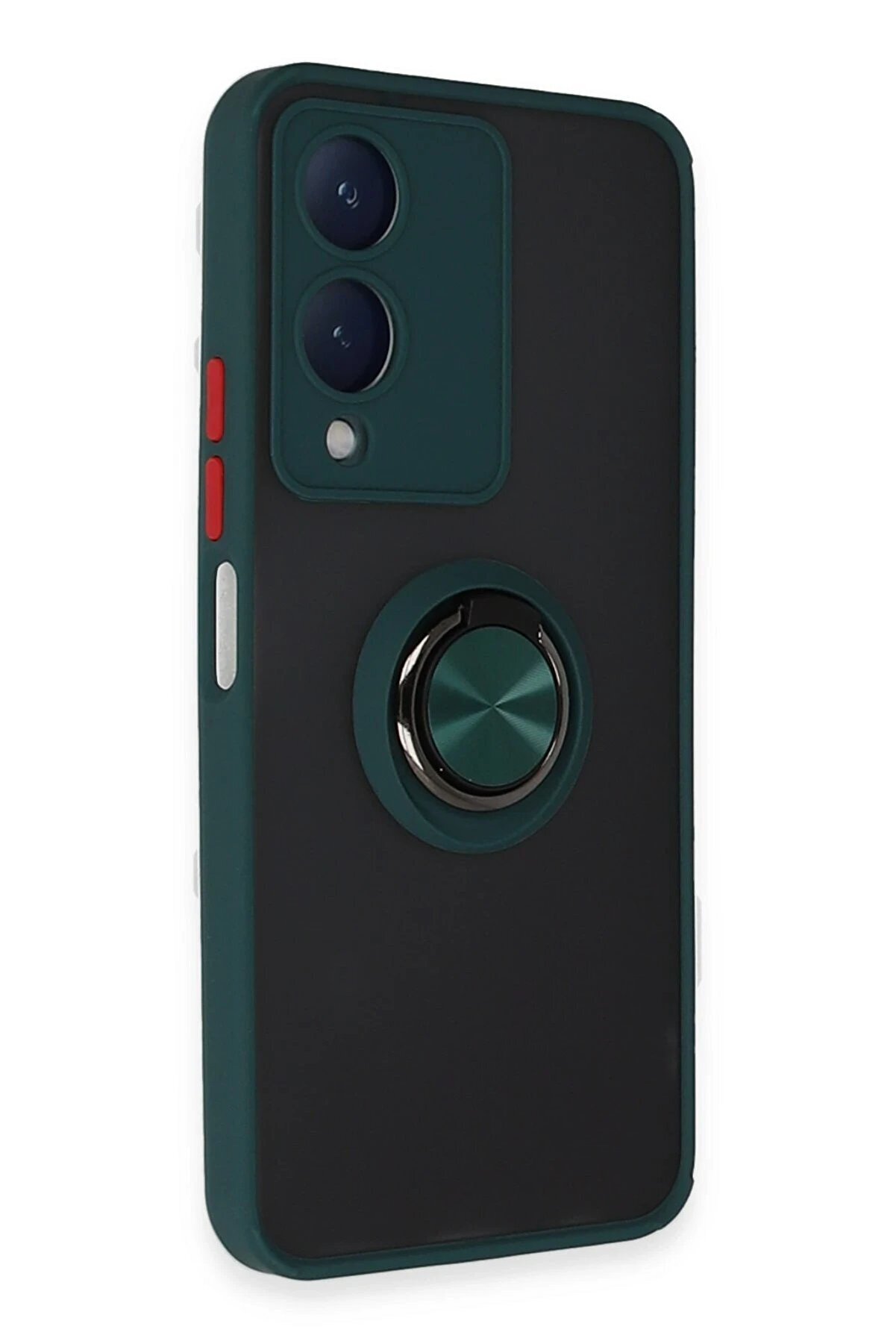 Vi̇vo Y17S Kılıf Montreal Yüzüklü Si̇li̇kon Kapak - Yeşi̇l - Dropx2039-8695