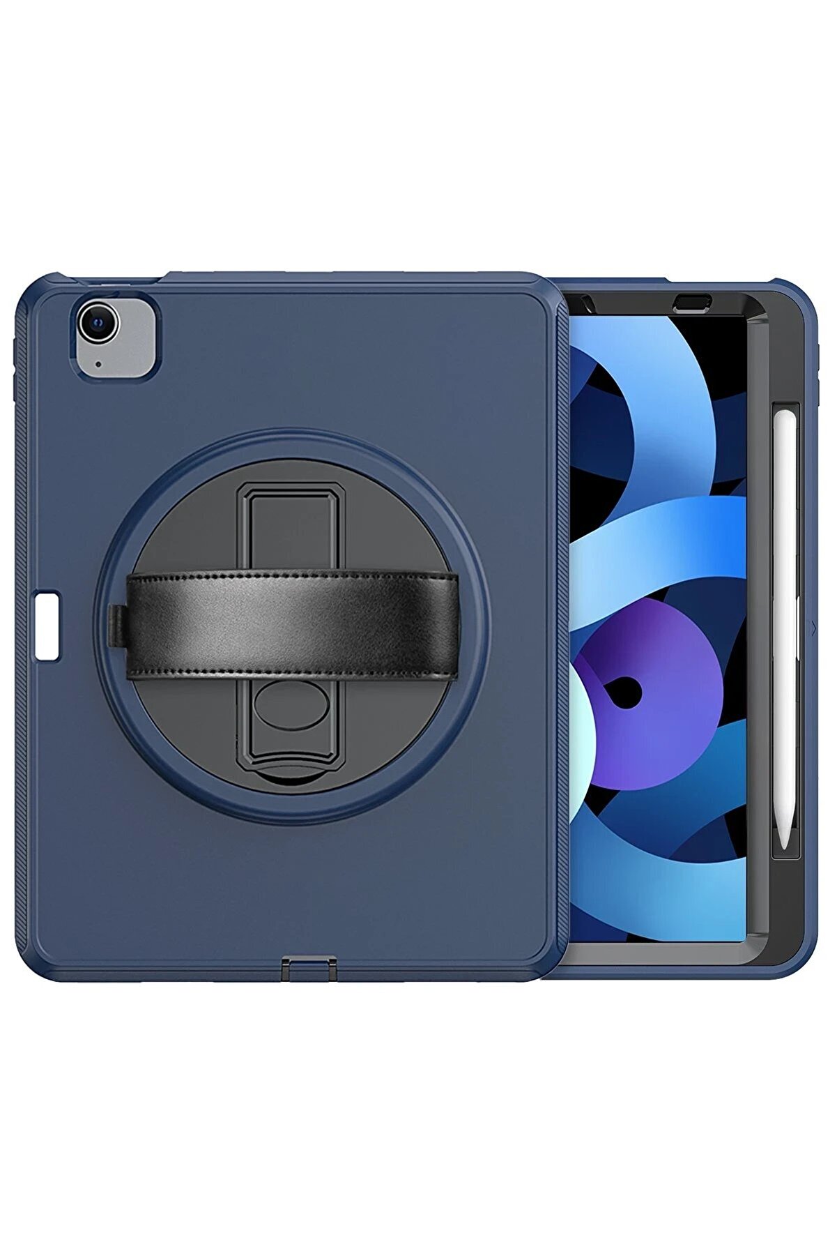 İpad 2022 10.9 (10.Nesi̇l) Kılıf Hand Strap Tablet Kılıfı - Laci̇vert - Dropx4935-7199
