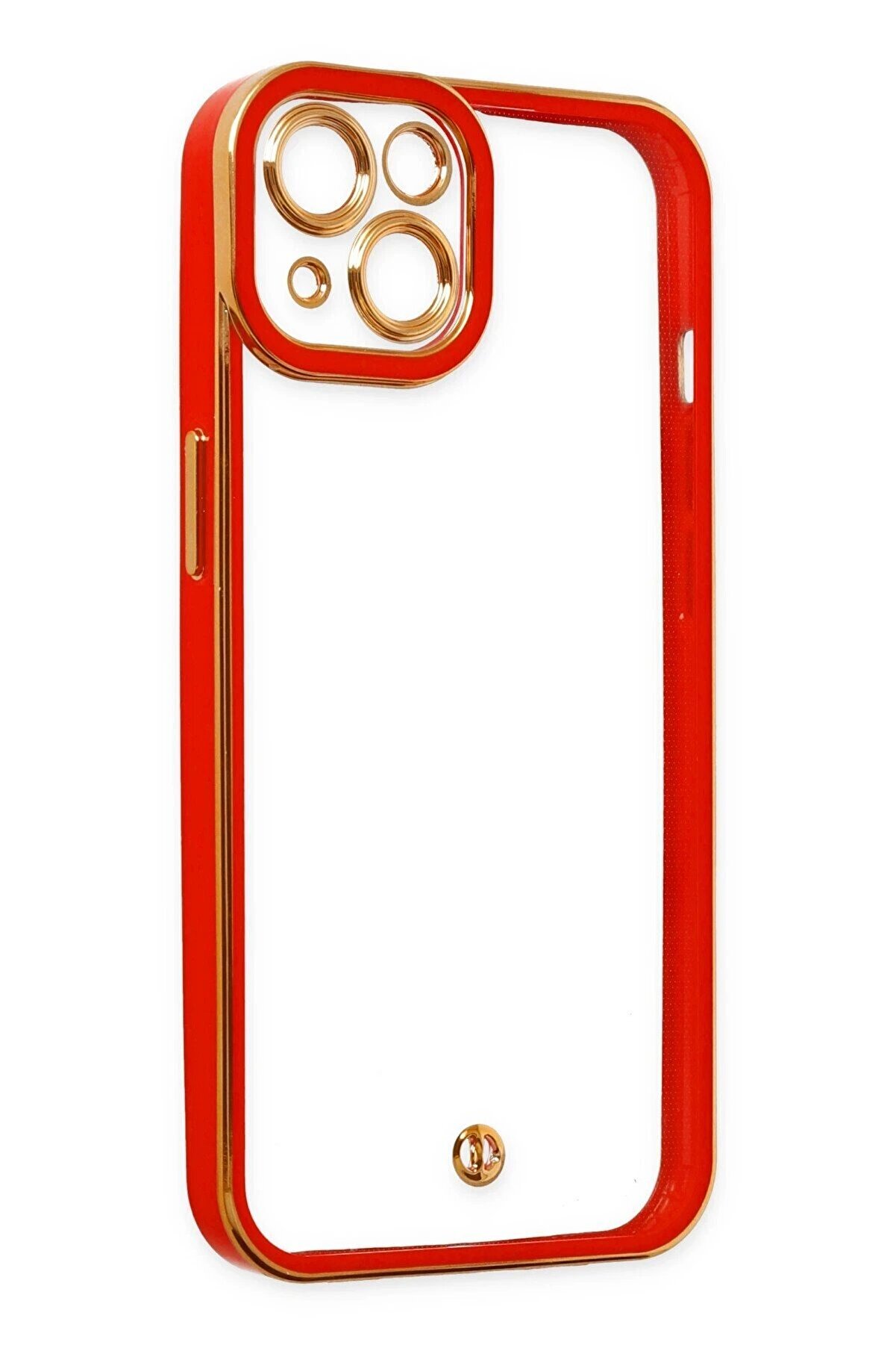 İphone 14 Plus Kılıf Li̇va Lens Si̇li̇kon - Kırmızı - Dropx6444-5641