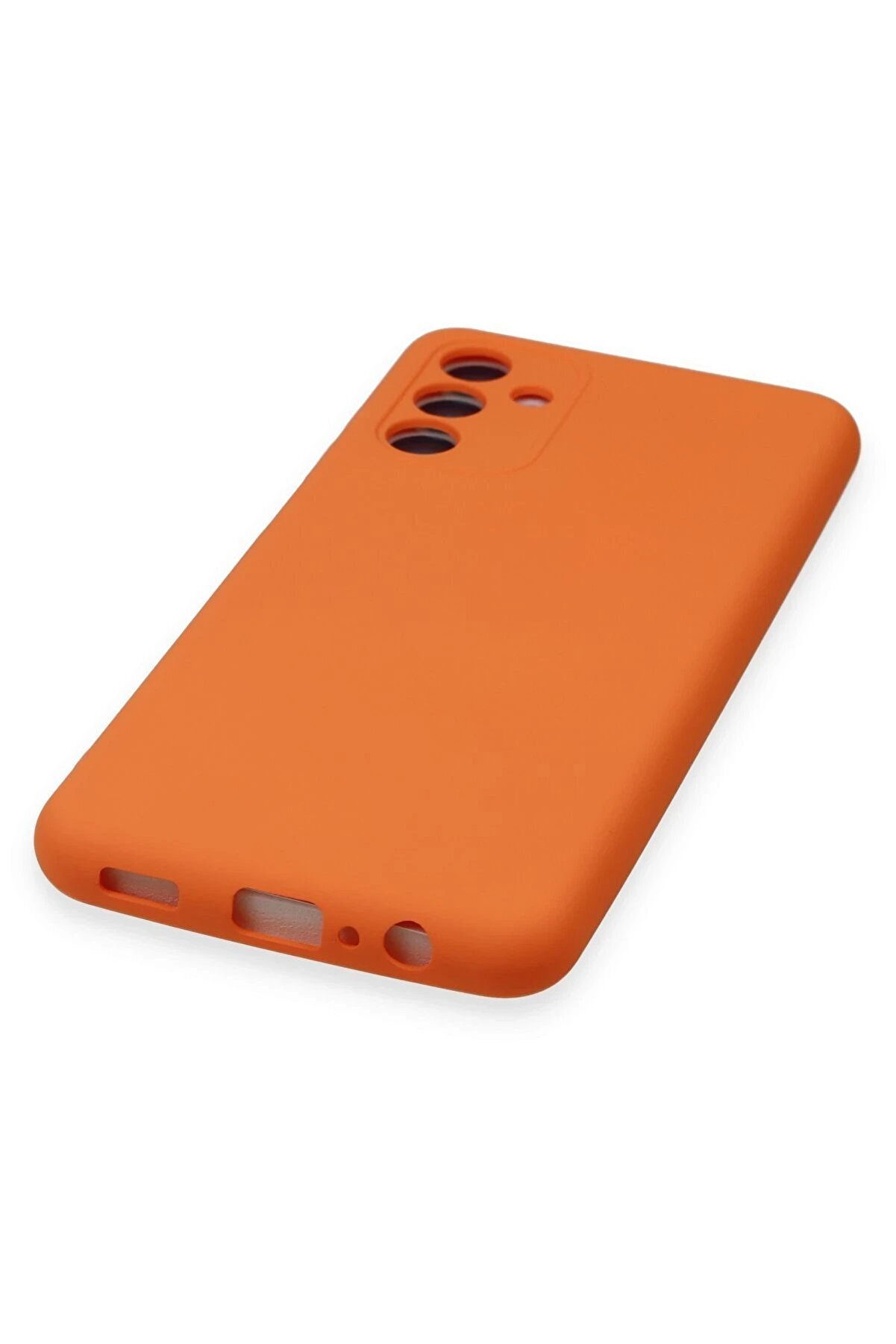 Samsung Galaxy A14 4G Kılıf Nano İçi̇ Kadi̇fe Si̇li̇kon - Turuncu - Dropx4175-9890