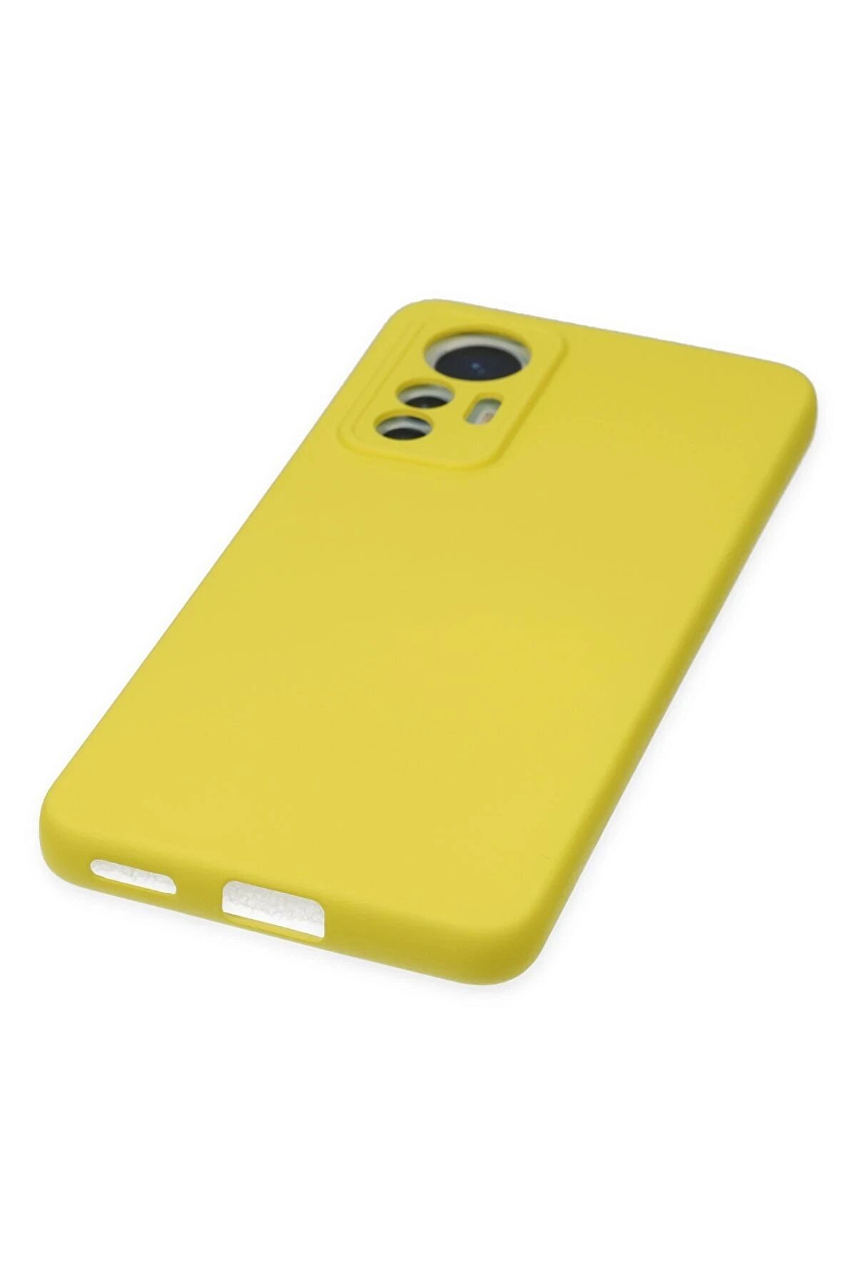 Xi̇aomi̇ Mi̇ 12 Li̇te Kılıf Nano İçi̇ Kadi̇fe Si̇li̇kon - Sarı - Dropx9559-8055