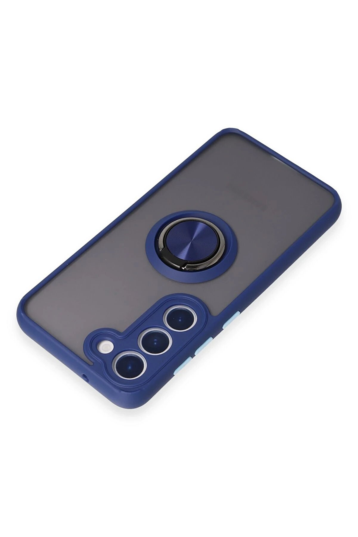 Samsung Galaxy S23 Kılıf Montreal Yüzüklü Si̇li̇kon Kapak - Laci̇vert - Dropx8187-2397