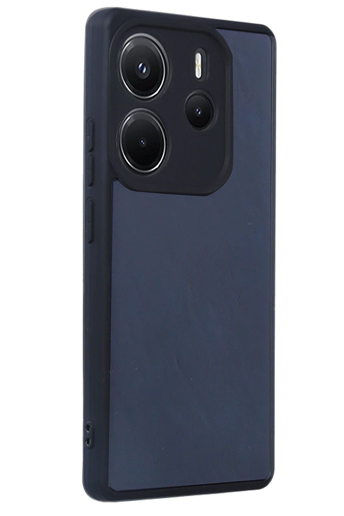 Xi̇aomi̇ Redmi̇ Note 14 4G Kılıf Aras Deri̇ Kapak - Laci̇vert - Dropx4957-4776