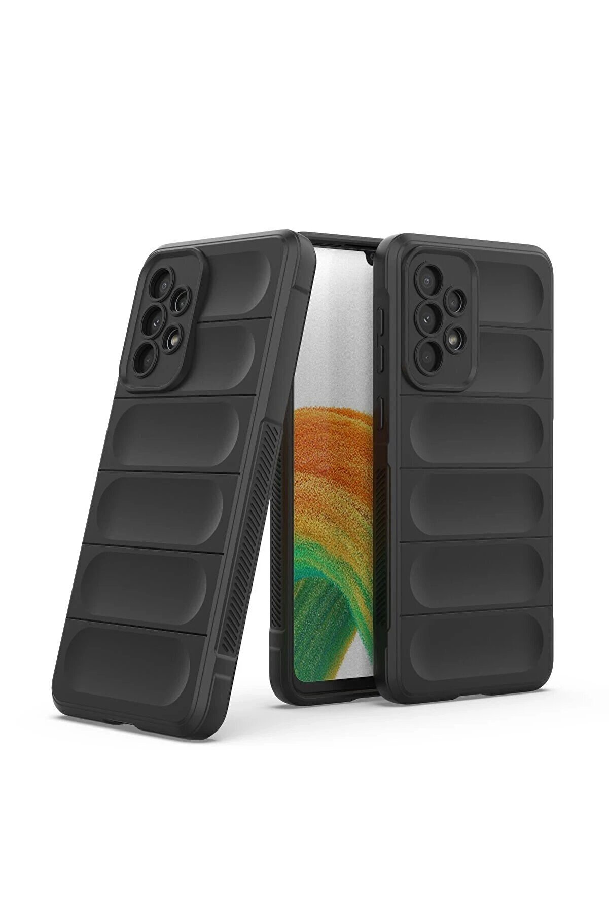 Samsung Galaxy A33 5G Kılıf Opti̇mum Si̇li̇kon - Si̇yah - Dropx4938-5045