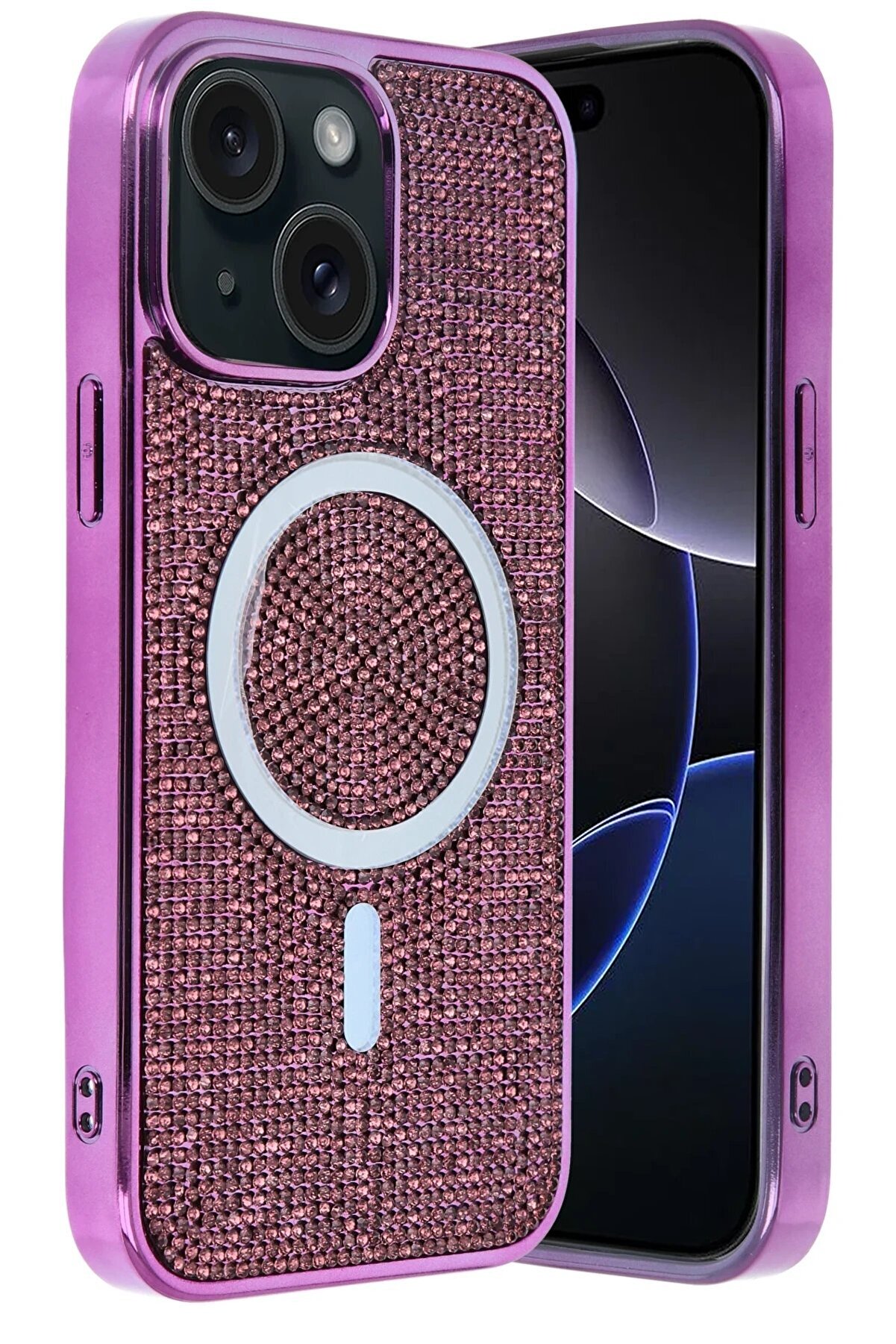 Apple İphone 15 Helen Magsafe Kapak - Deri̇n Mor - Dropx8660-1971