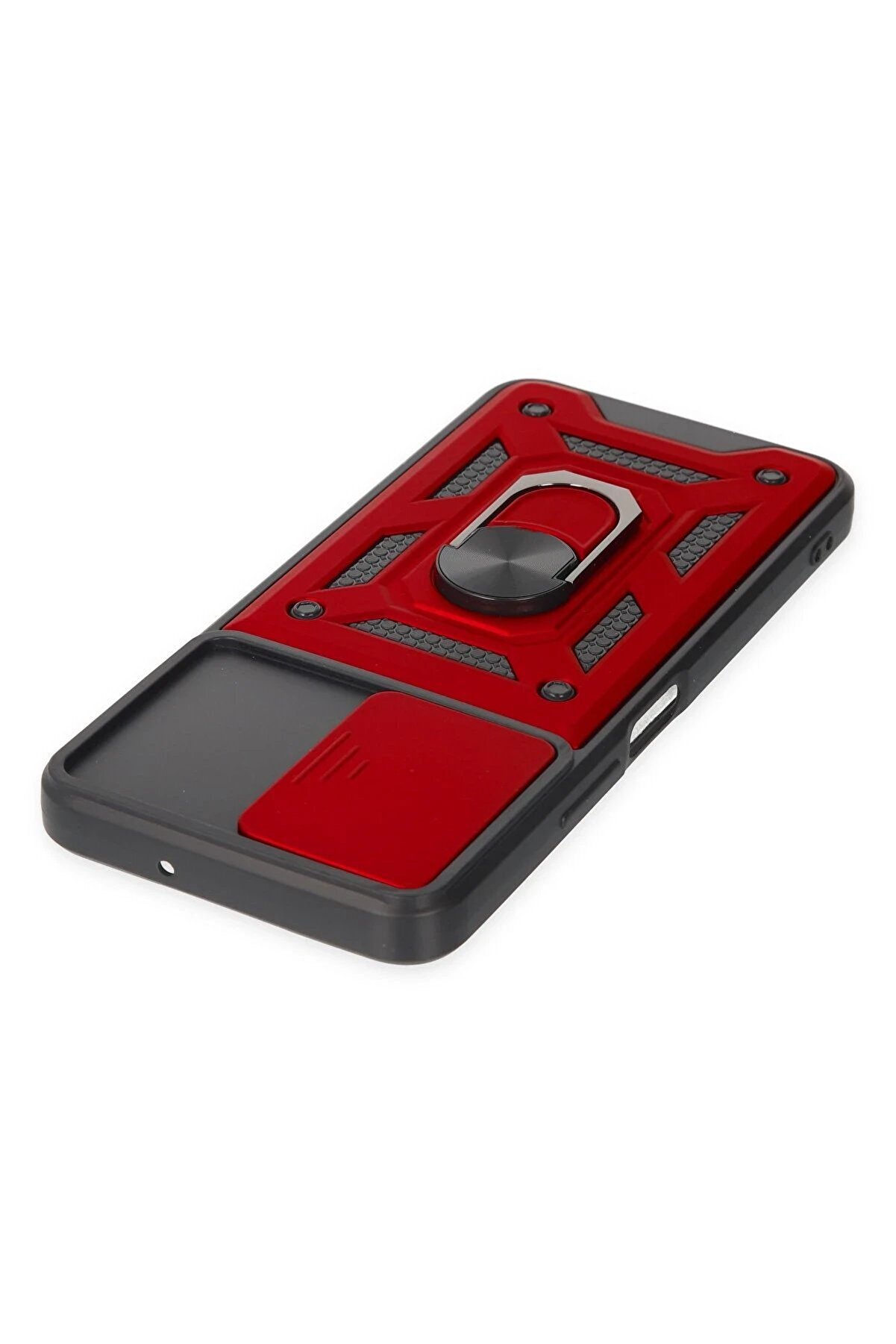 Vi̇vo Y16 Kılıf Pars Lens Yüzüklü Si̇li̇kon - Kırmızı - Dropx3674-3544