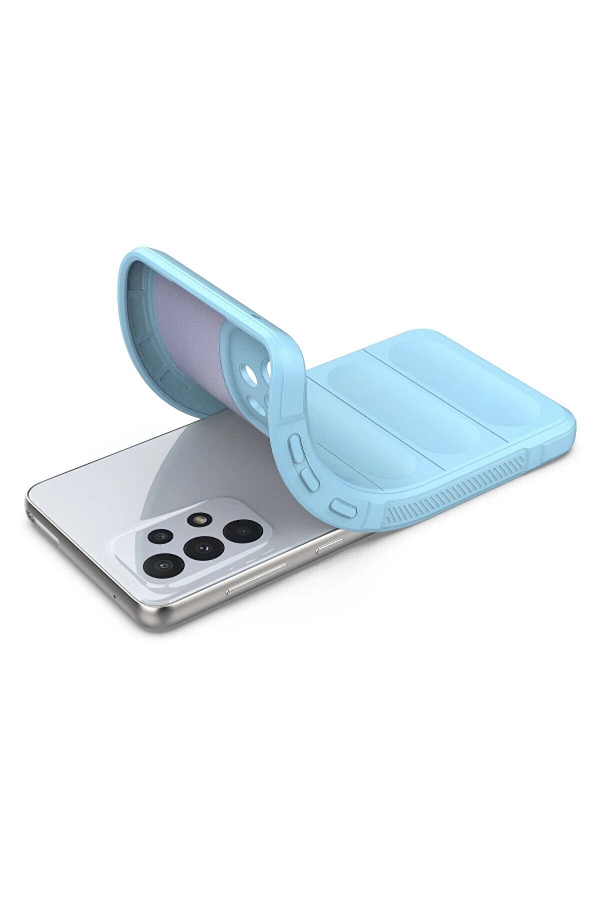 Samsung Galaxy A33 5G Kılıf Opti̇mum Si̇li̇kon - Sky Blue - Dropx2113-9575