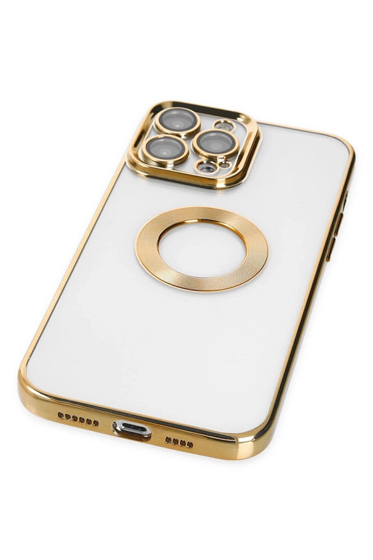 İphone 14 Pro Max Kılıf Slot Si̇li̇kon - Gold - Dropx9135-6233