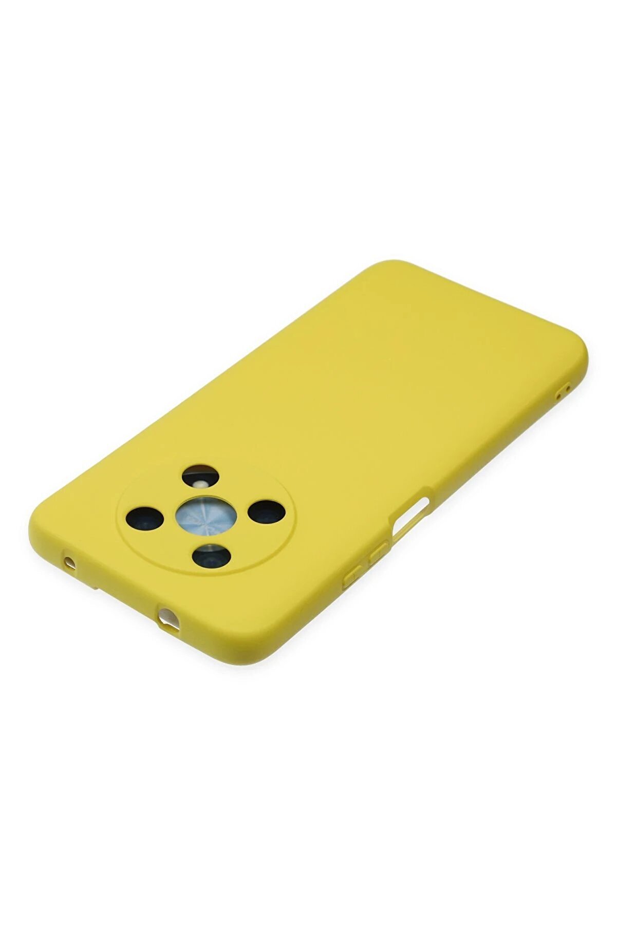 Huawei̇ Nova Y90 Kılıf Nano İçi̇ Kadi̇fe Si̇li̇kon - Sarı - Dropx8146-3690