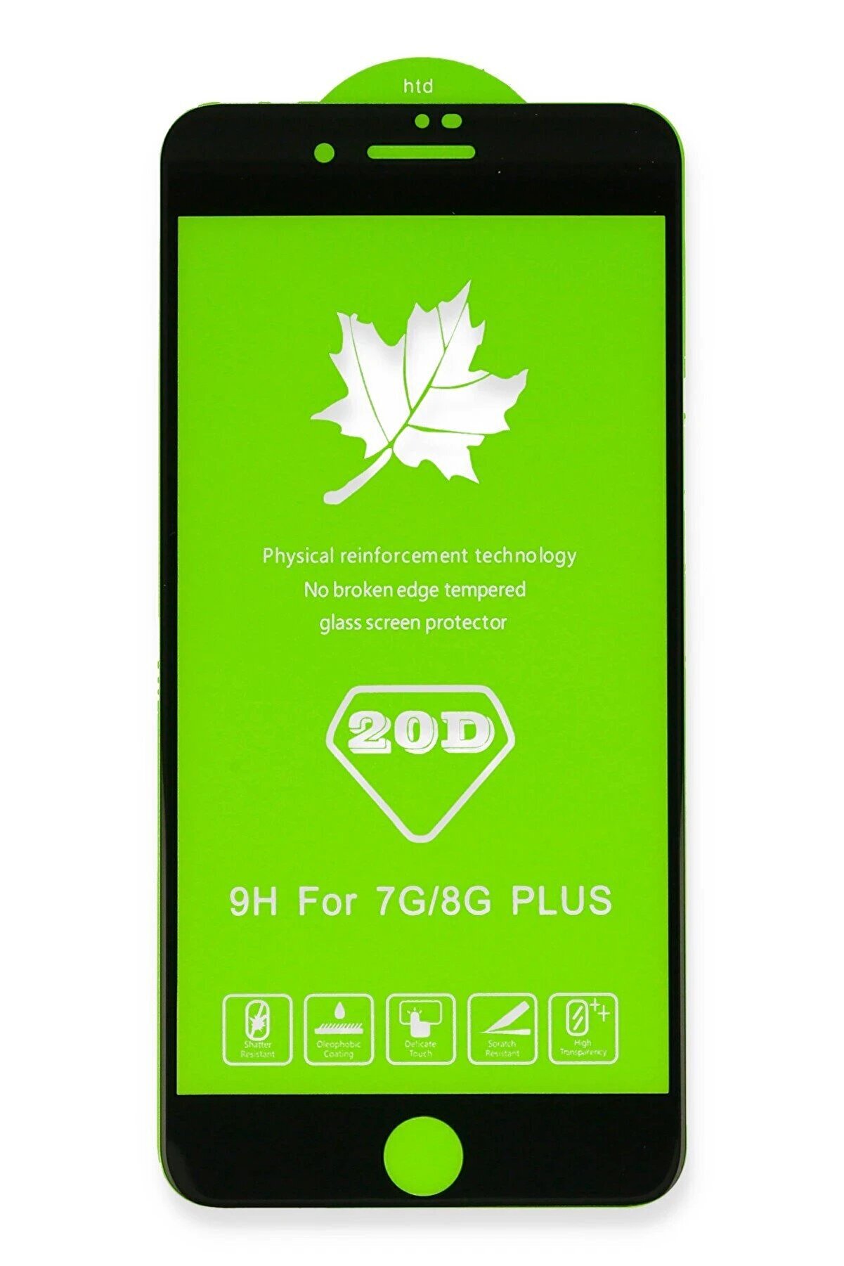 İphone 6 Plus 20D Premi̇um Cam Ekran Koruyucu - Beyaz - Dropx4983-3077
