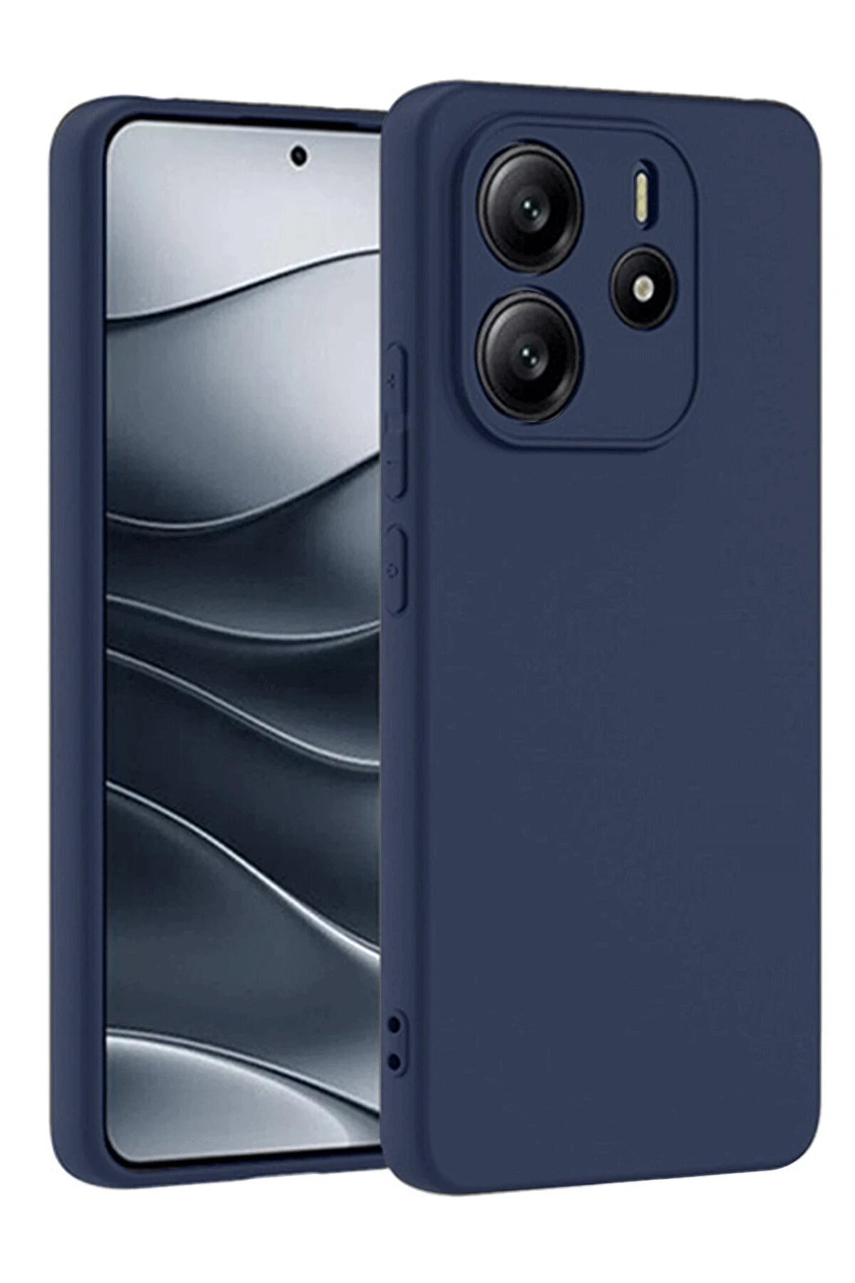 Xi̇aomi̇ Redmi̇ Note 14 4G Kılıf Fi̇rst Si̇li̇kon - Laci̇vert - Dropx1422-6052