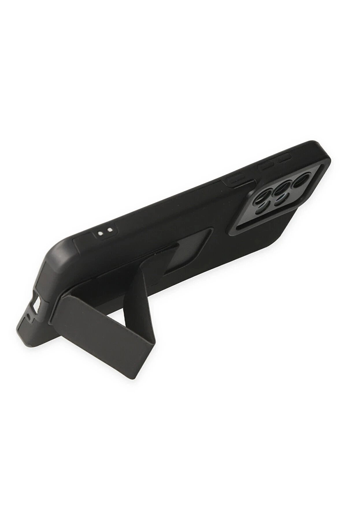 Samsung Galaxy A33 5G Kılıf Mega Standlı Si̇li̇kon - Si̇yah - Dropx1471-2636