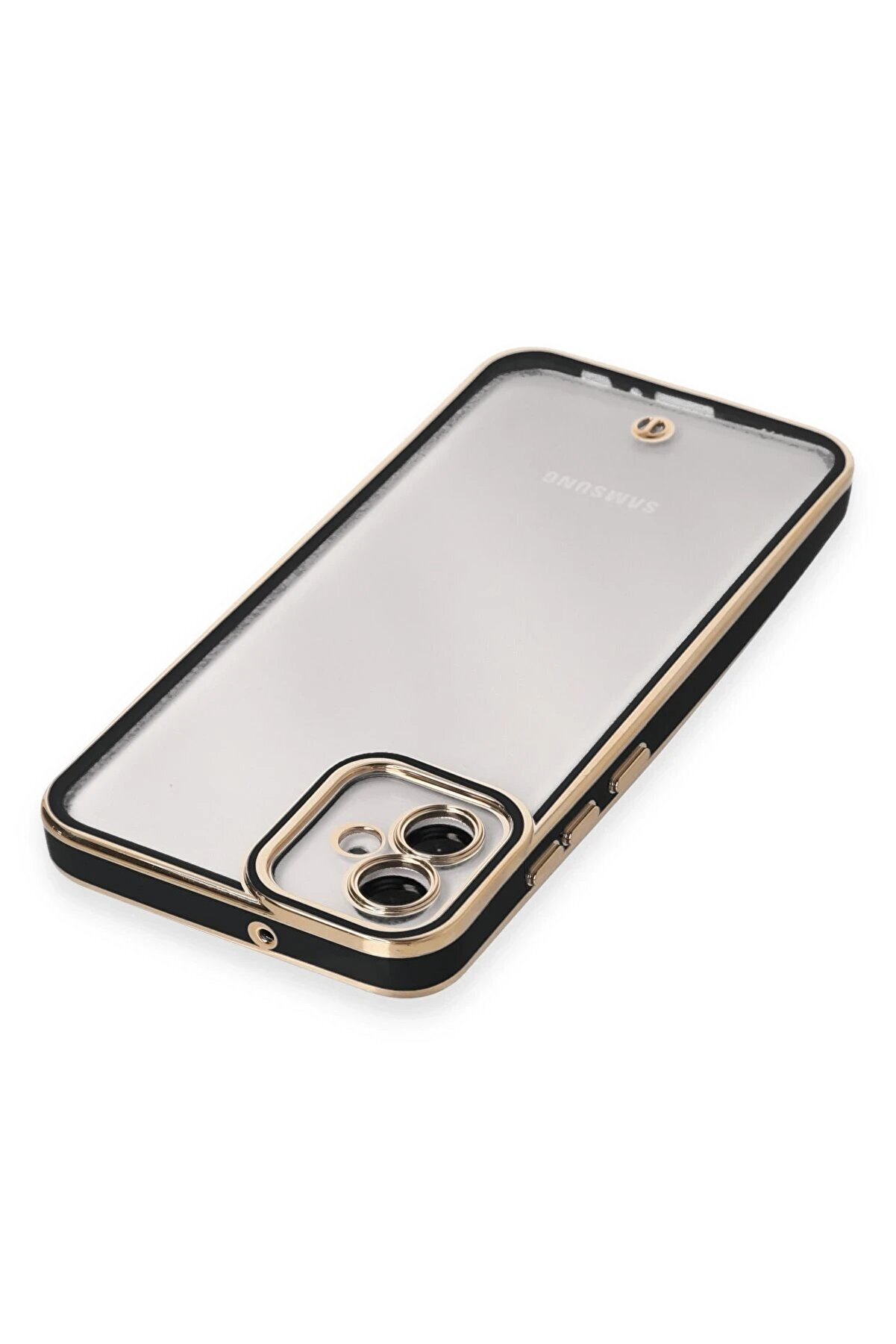 Samsung Galaxy A04E Kılıf Li̇va Lens Si̇li̇kon - Si̇yah - Dropx2578-9019