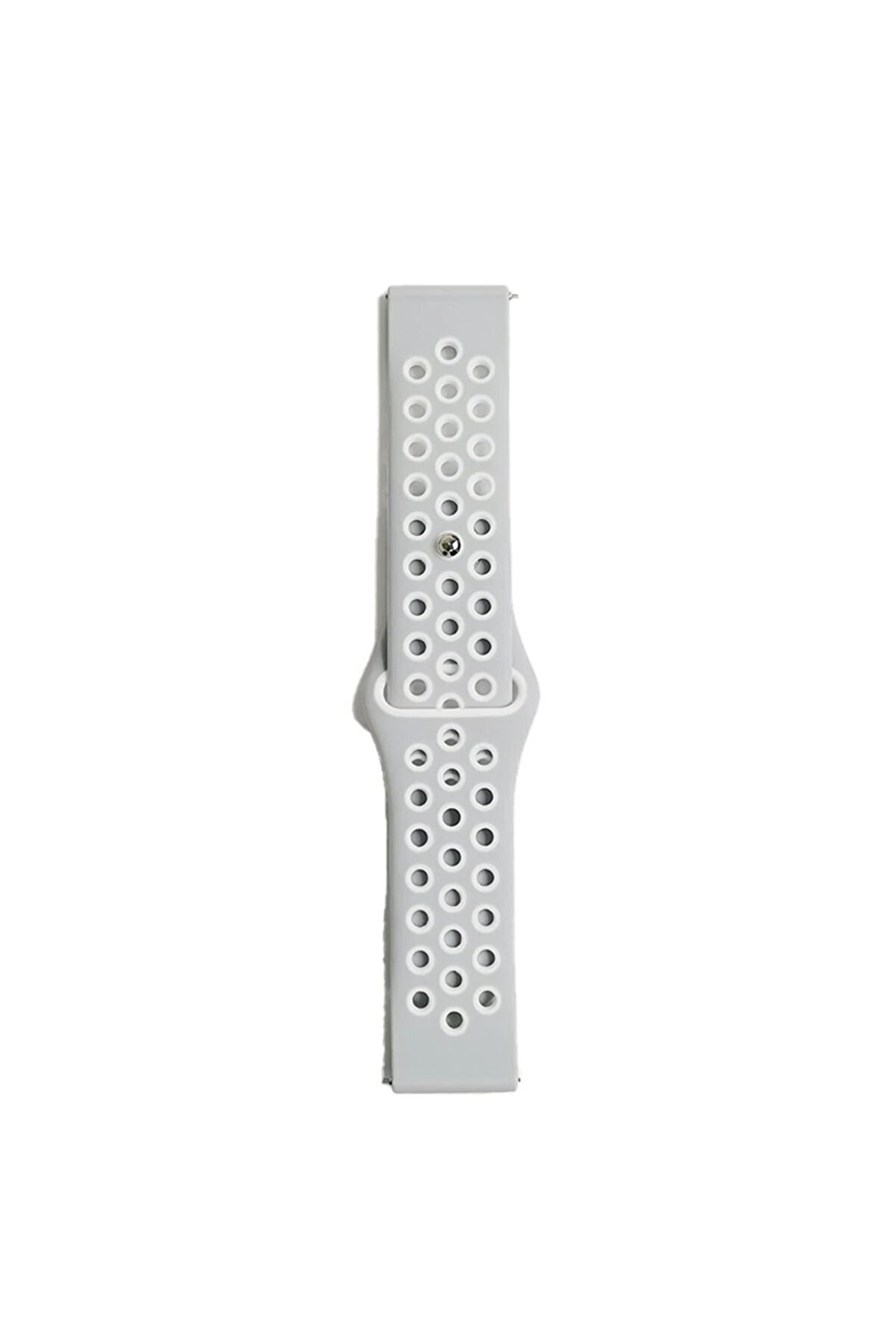 Newface Watch 20Mm Spor Deli̇kli̇ Kordon - Gri̇-Beyaz