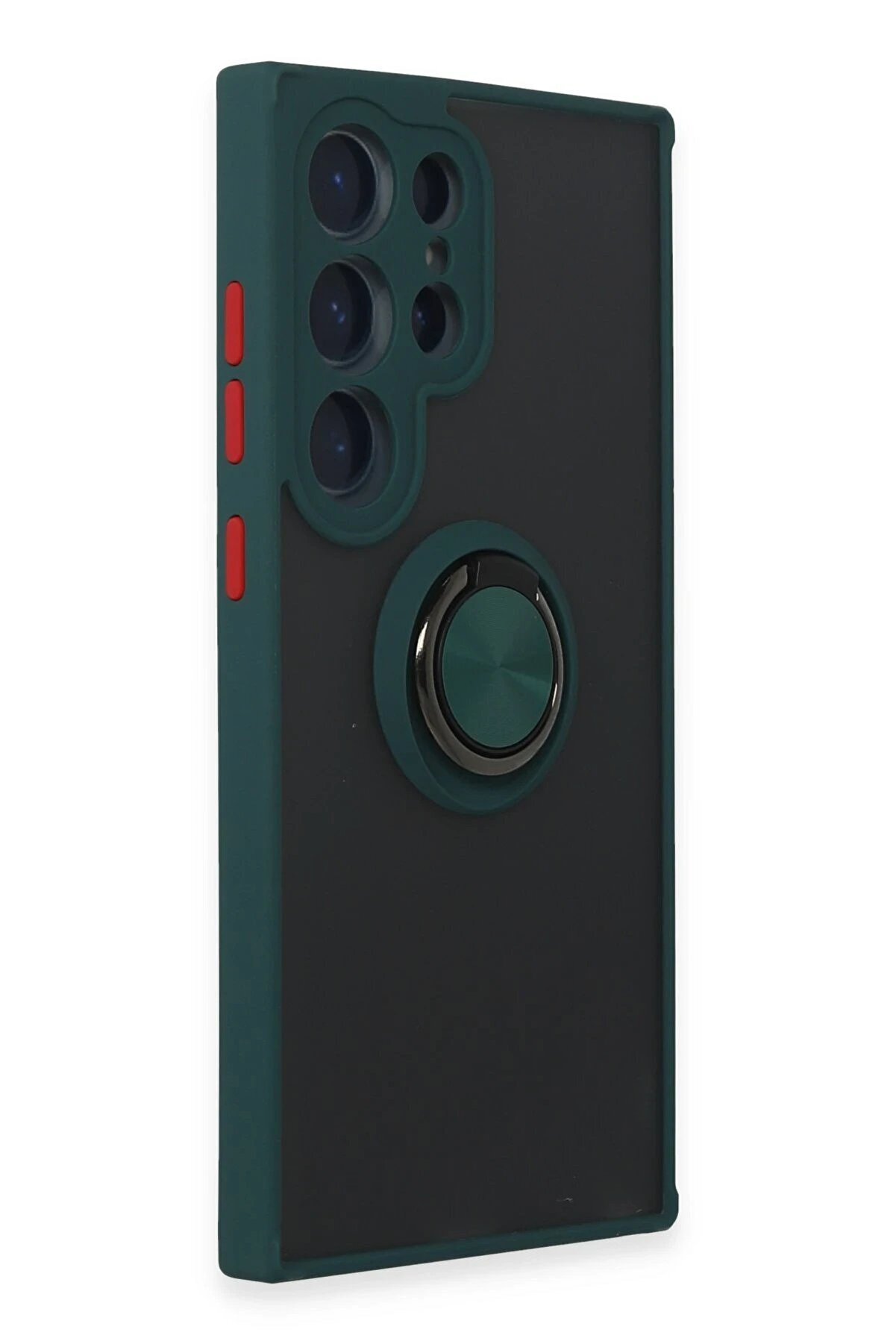 Samsung Galaxy S24 Ultra Kılıf Montreal Yüzüklü Si̇li̇kon Kapak - Yeşi̇l - Dropx4090-6233