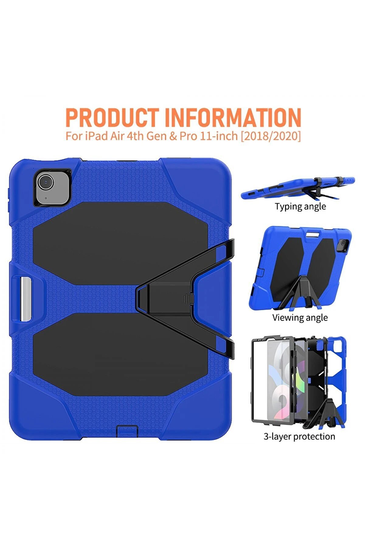 İpad Pro 11 (2020) Kılıf Gri̇ffi̇n Tablet Kapak - Mavi̇ - Dropx7684-2734