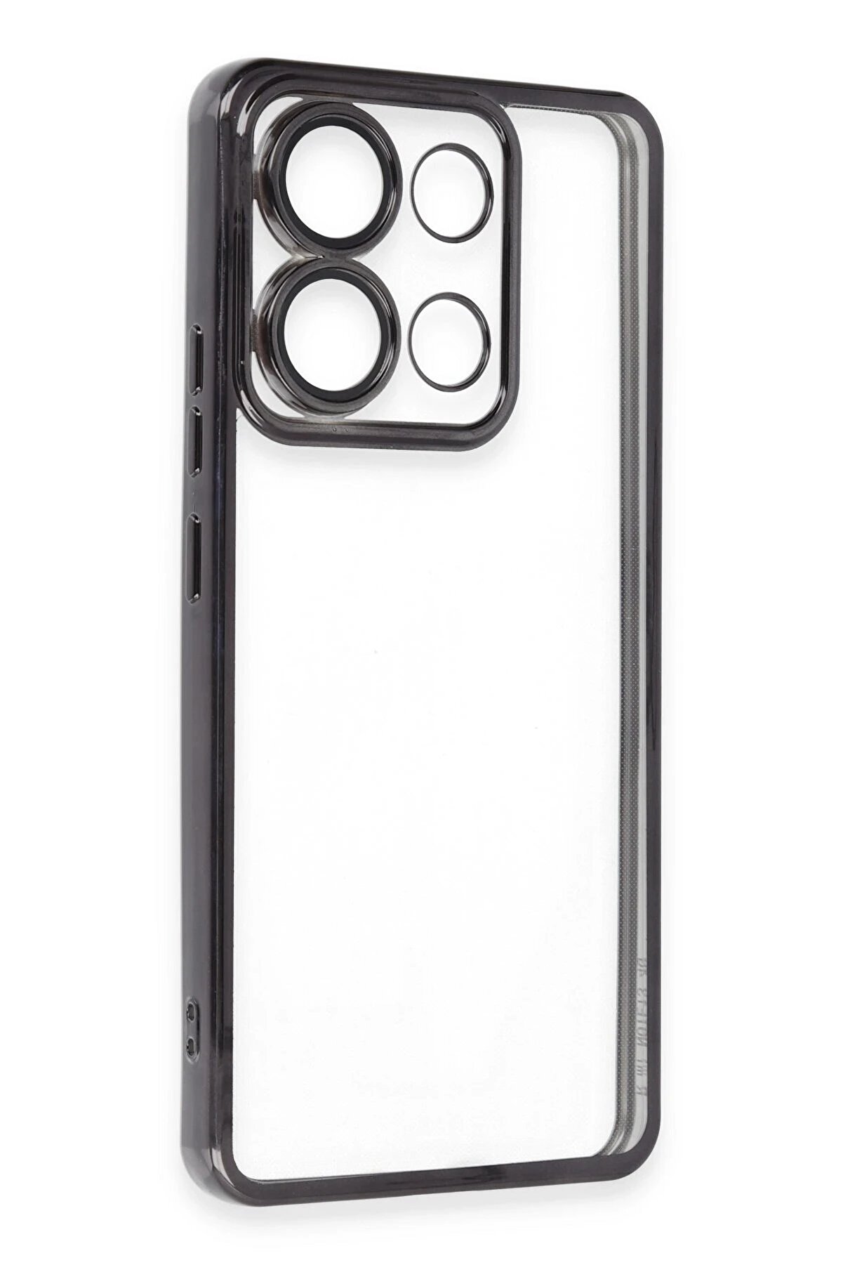 Xi̇aomi̇ Poco X6 Pro Kılıf Lensli̇ Si̇li̇kon - Si̇yah - Dropx9841-6648