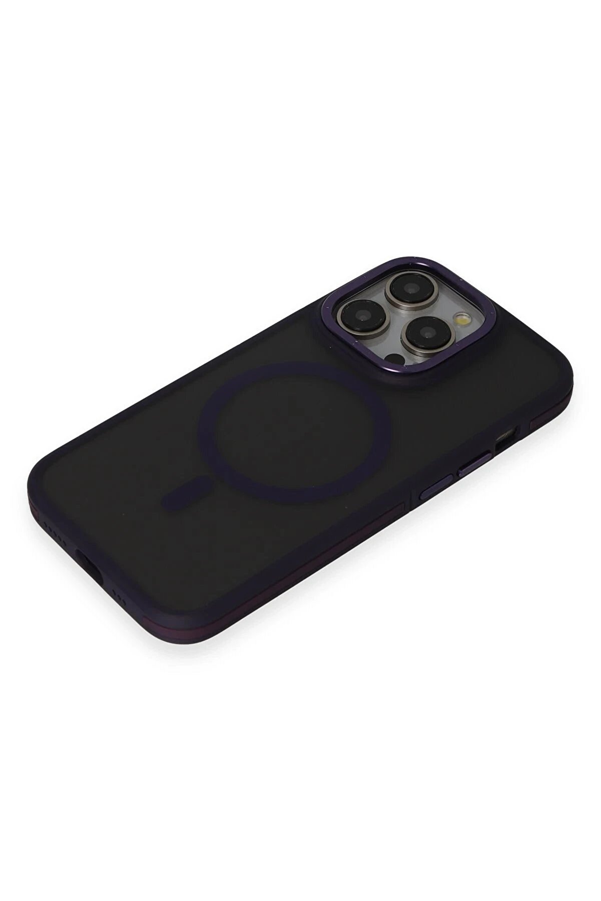 İphone 14 Pro Max Kılıf Rocky Magsafe Kapak - Deri̇n Mor - Dropx2517-6499