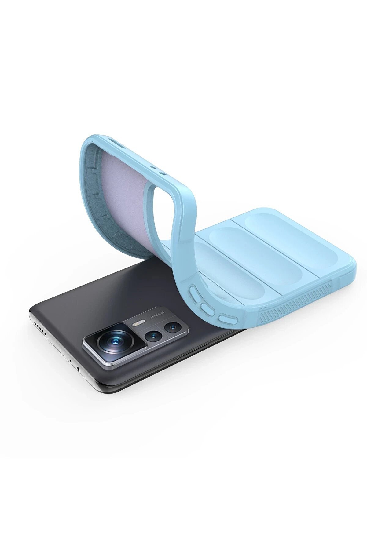 Xi̇aomi̇ Mi̇ 12T Pro Kılıf Opti̇mum Si̇li̇kon - Sky Blue - Brh024607-1607